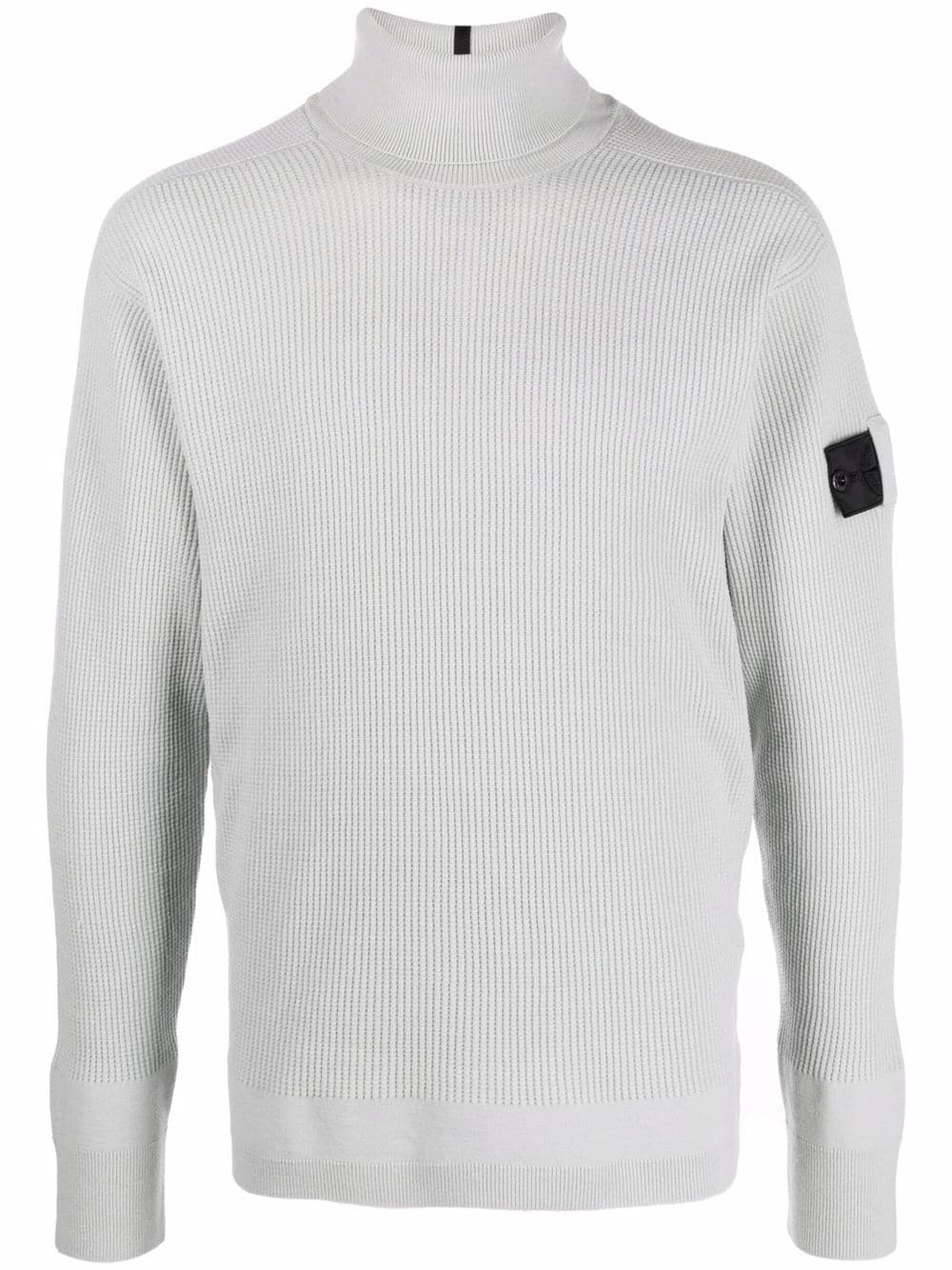 logo-patch roll-neck jumper - 1