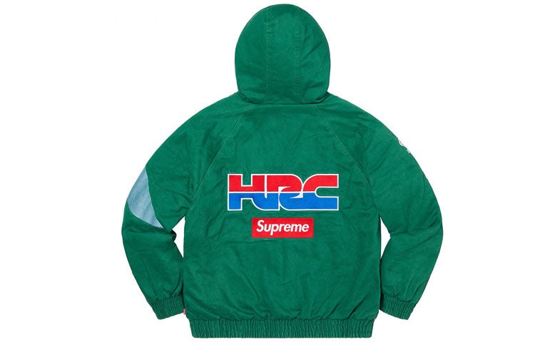 Supreme x Honda Fox Racing Puffy Zip Up Jacket 'Green' SUP-FW19-597 - 2