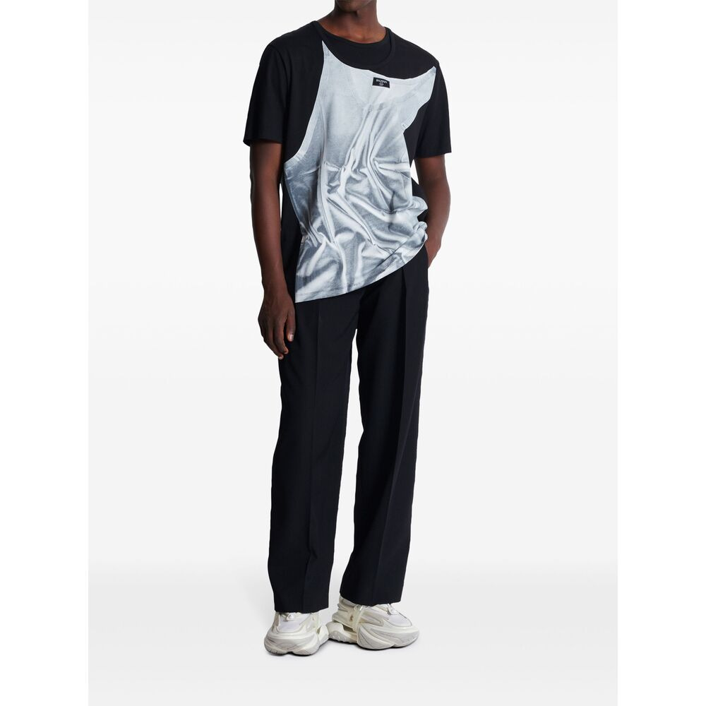 Balmain Black T-Shirts & Vests - T-Shirts Men - 6
