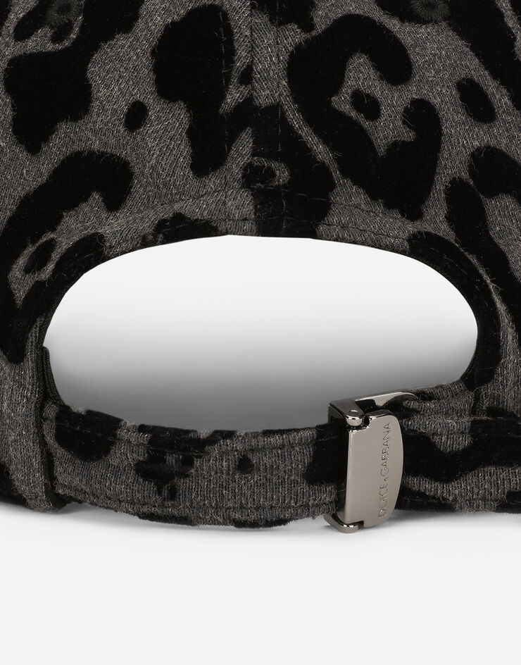 Baseball cap with flocked leopard print - 4