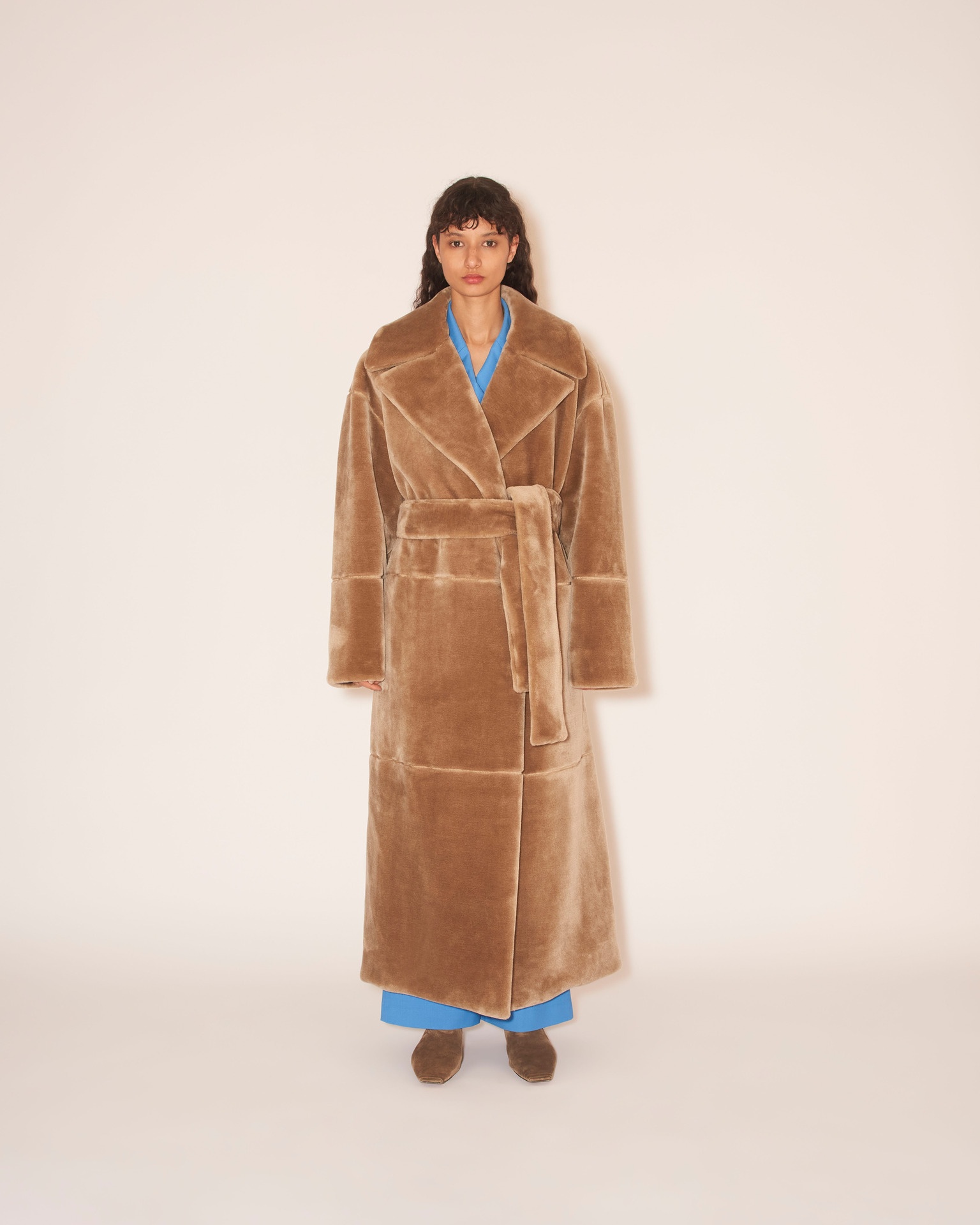 CARIAN - Belted robe coat - Beige - 2