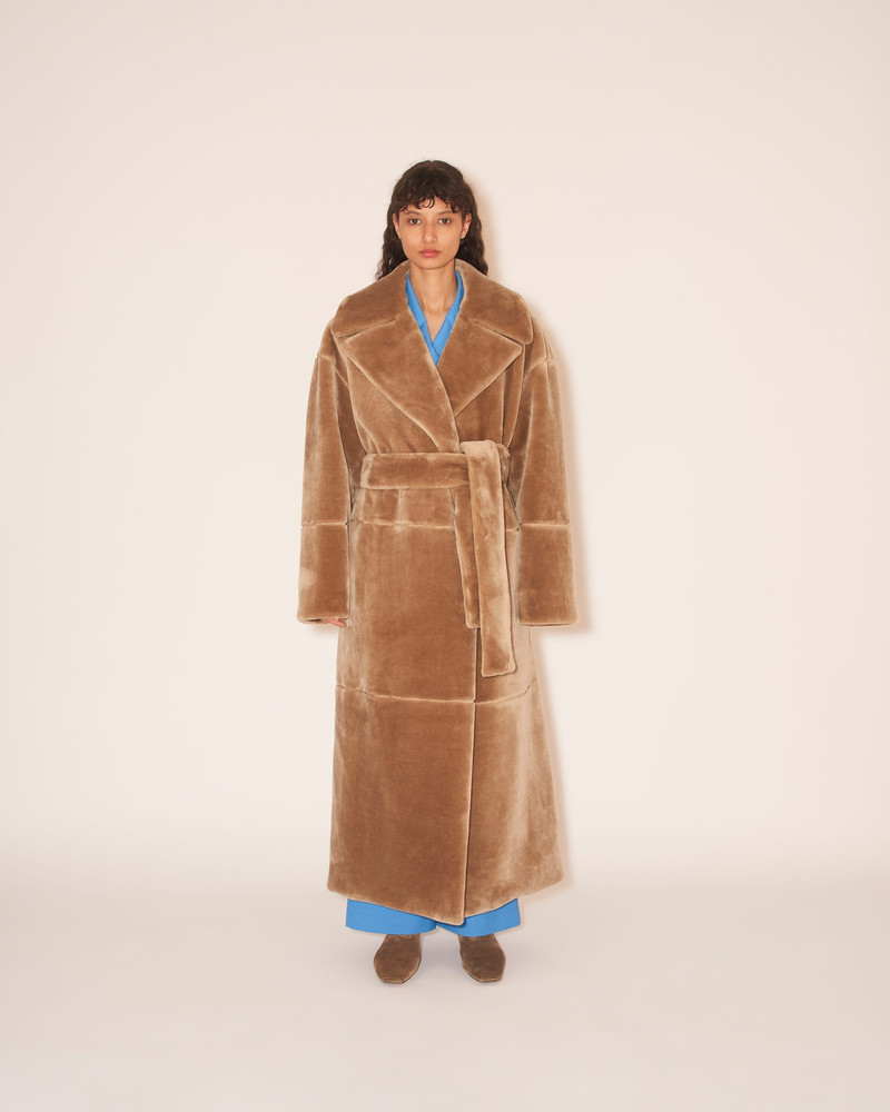Nanushka CARIAN - Belted robe coat - Beige outlook