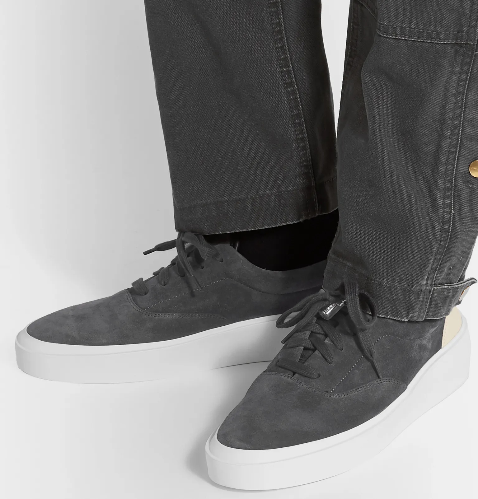 101 Leather-Trimmed Suede Sneakers - 29