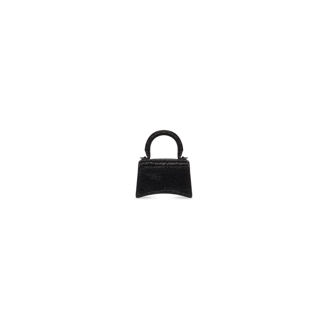 hourglass mini handbag with chain and rhinestones - 4