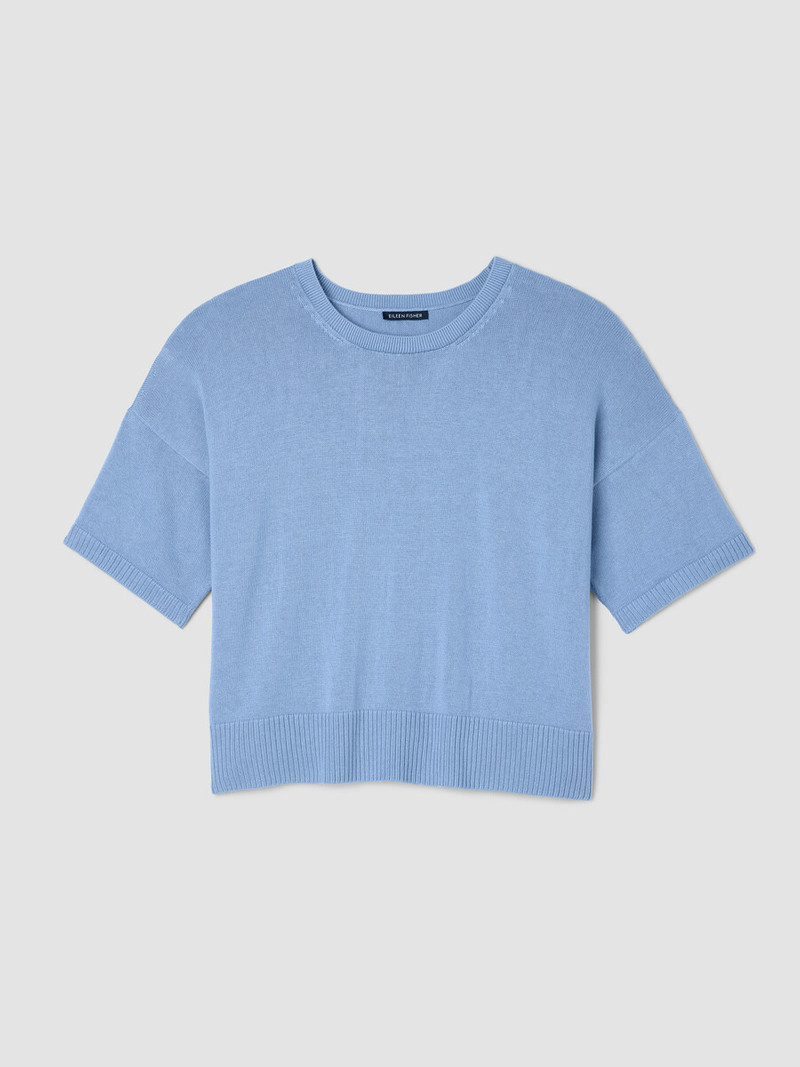 Peruvian Cotton Blend Elbow-Sleeve Top 1