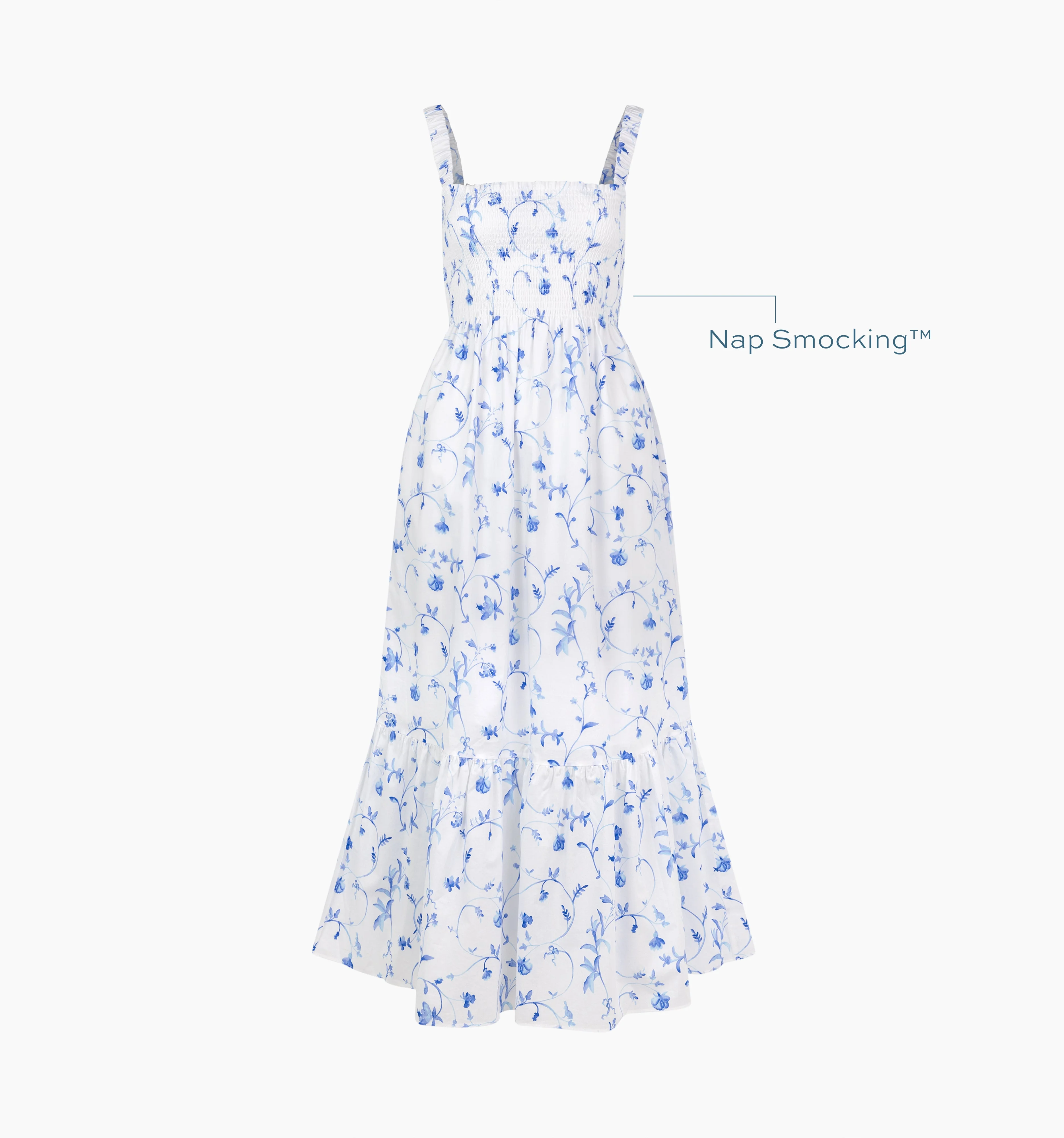 The Anjuli Nap Dress - Blue Botanical - 1