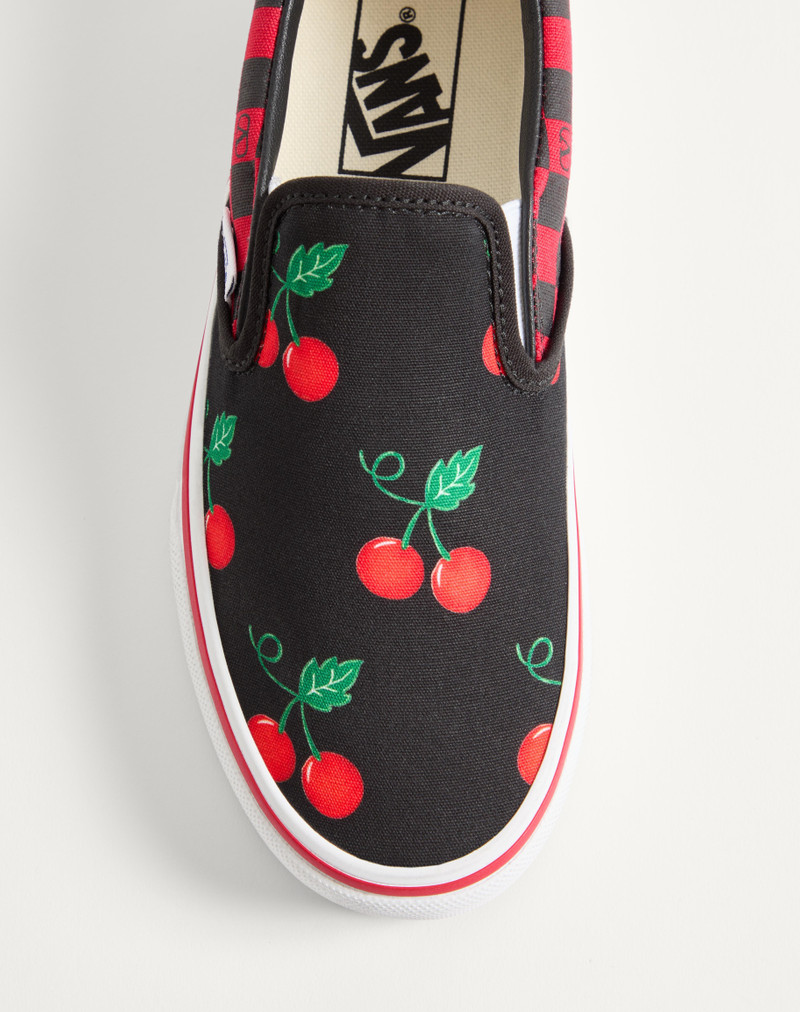 VALENTINO GARAVANI AND VANS SLIP-ON FABRIC SNEAKER WITH MAXI CHERRYFIC PRINT AND VLOGO CHECKERBOARD 7