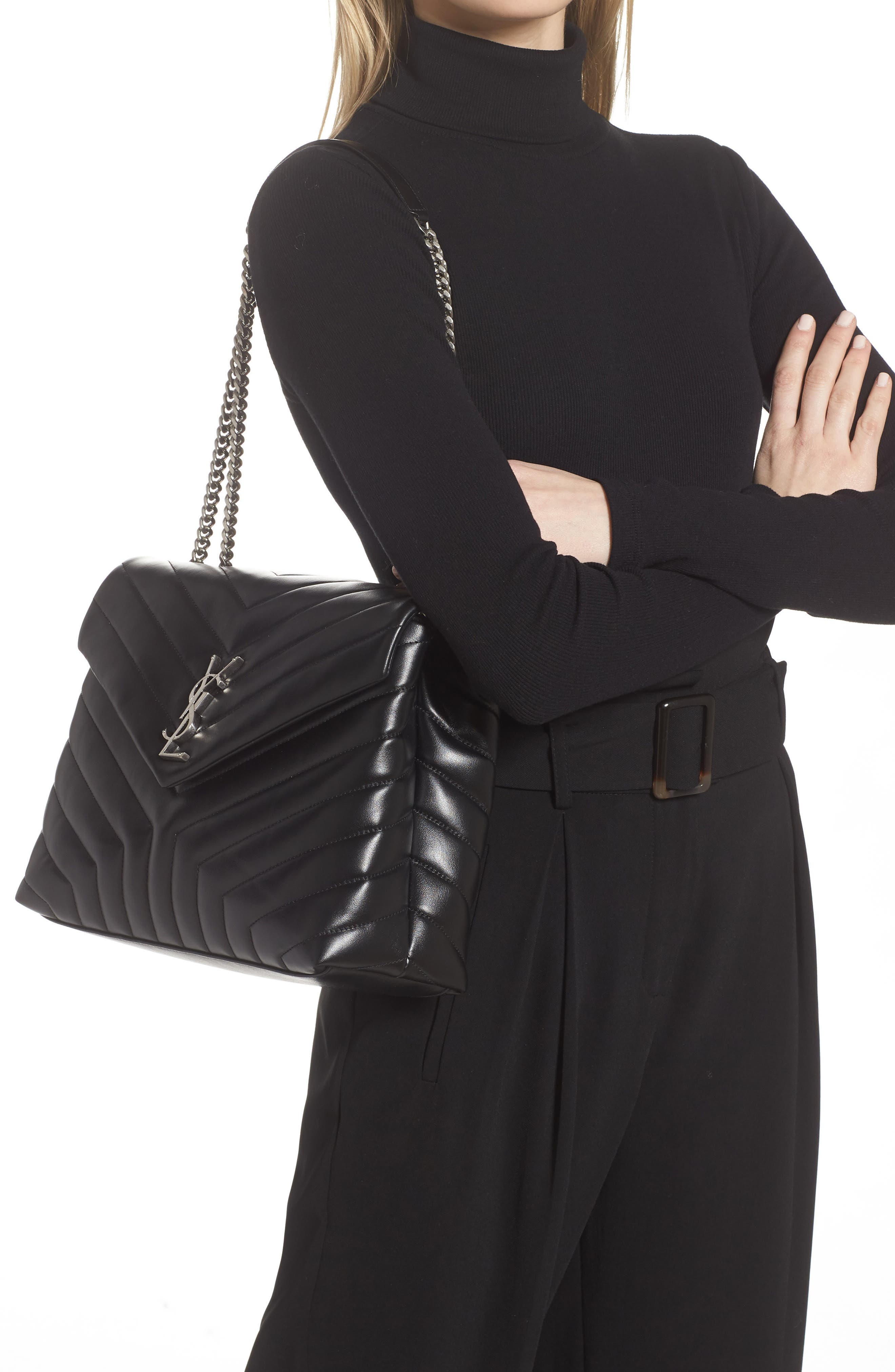 Medium Loulou Matelassé Leather Shoulder Bag - 4