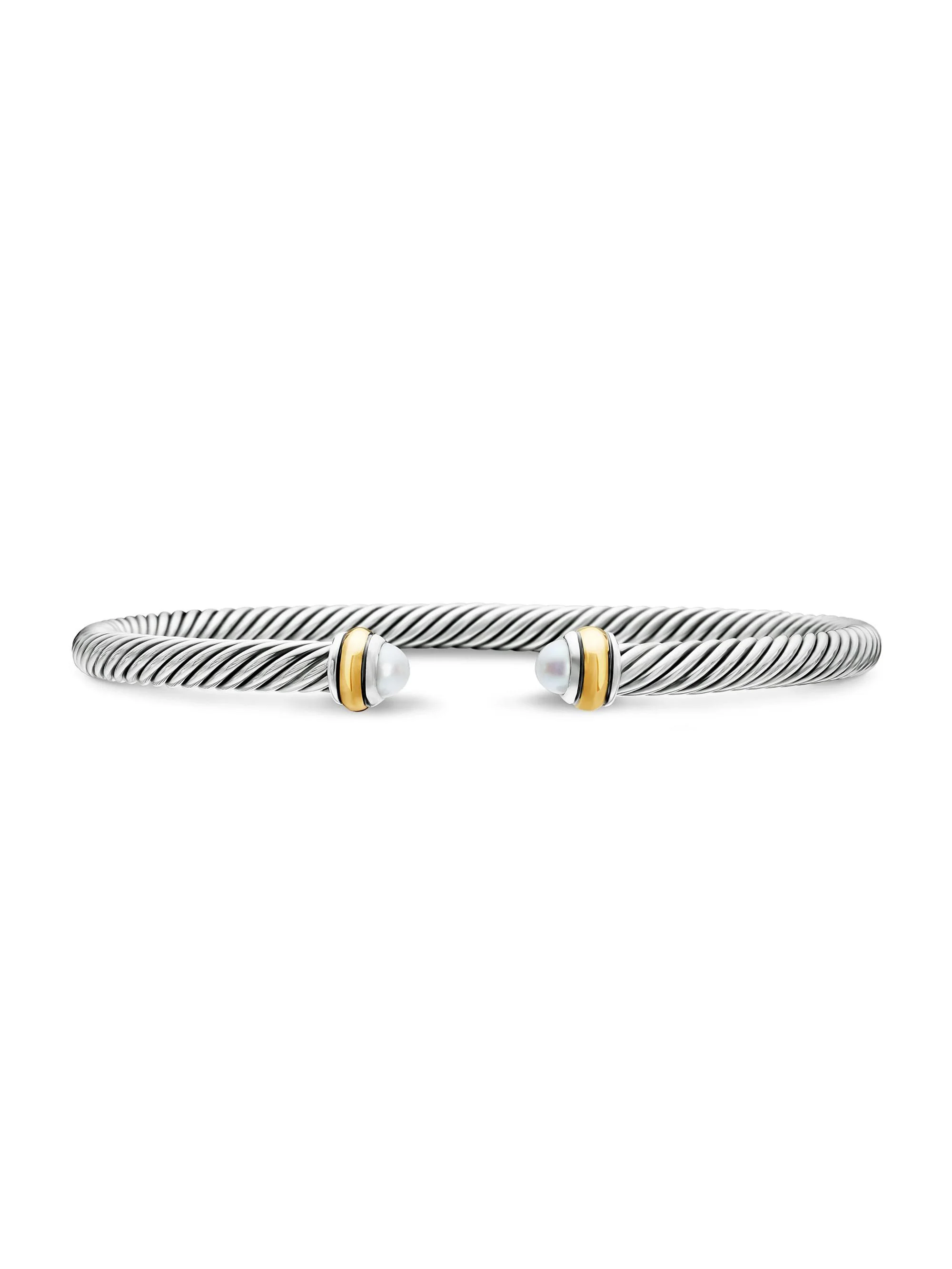 Women's Cable Classics Color Bracelet with 18K Yellow Gold - Pearl - 1