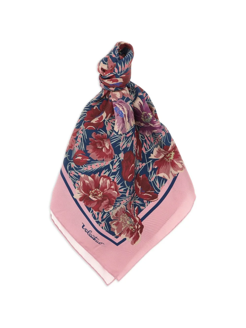 poppies print silk scarf - 1