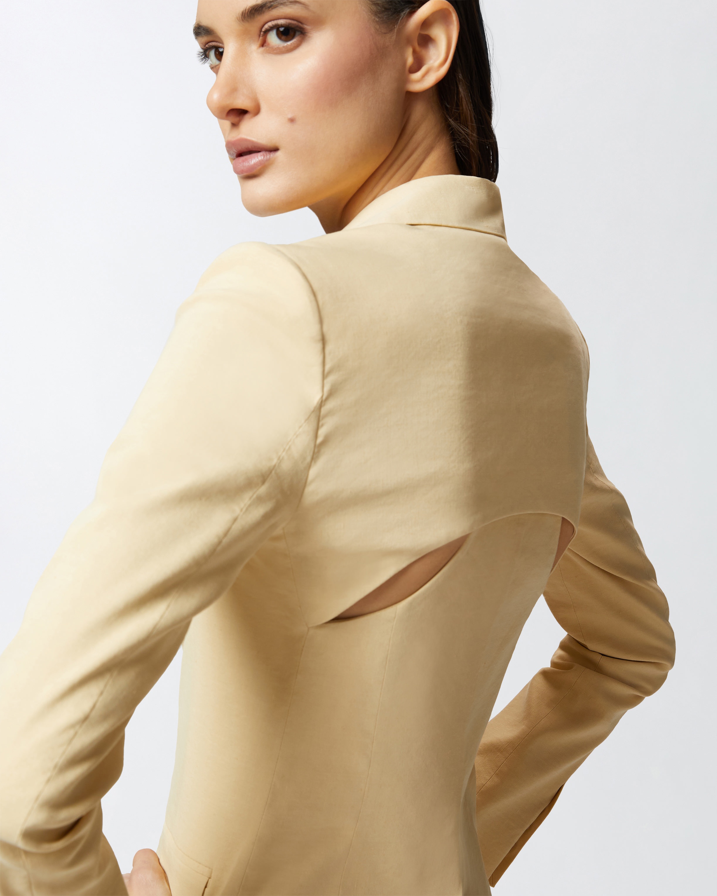 ジャケット PINKO OGNI VOLTA LINEN BLAZER WITH BACK OPENINGS PINKO LINEN BLAZER WITH OPENINGS ON THE BACK | REVERSIBLE