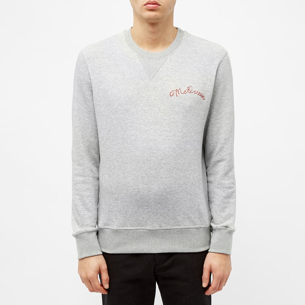 Alexander McQueen Chain Stitch Logo Crew Sweat - 4