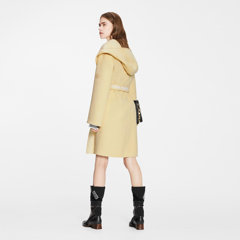 Signature Double Face Hooded Wrap Coat 4