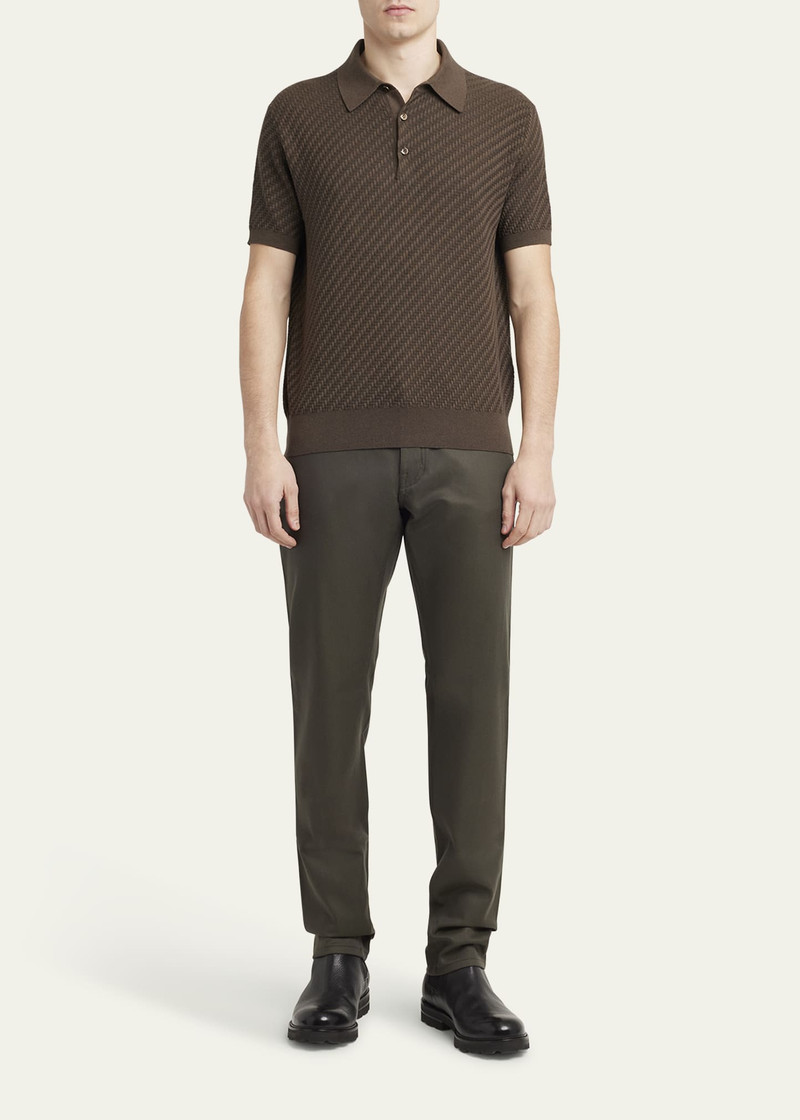 Brioni Men's Slim Twill Five-Pocket Pants outlook