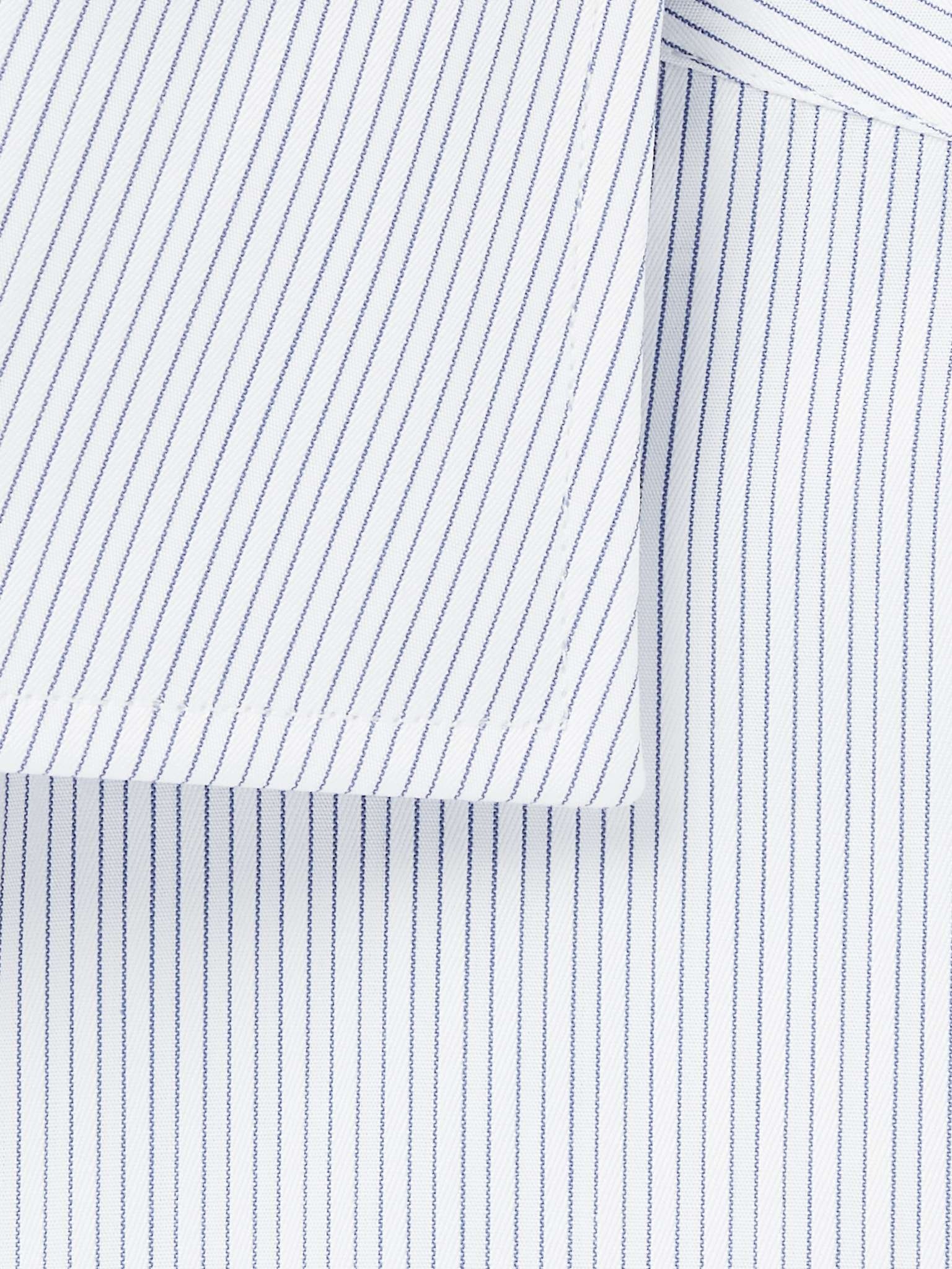 Cutaway-Collar Striped Cotton Shirt - 2