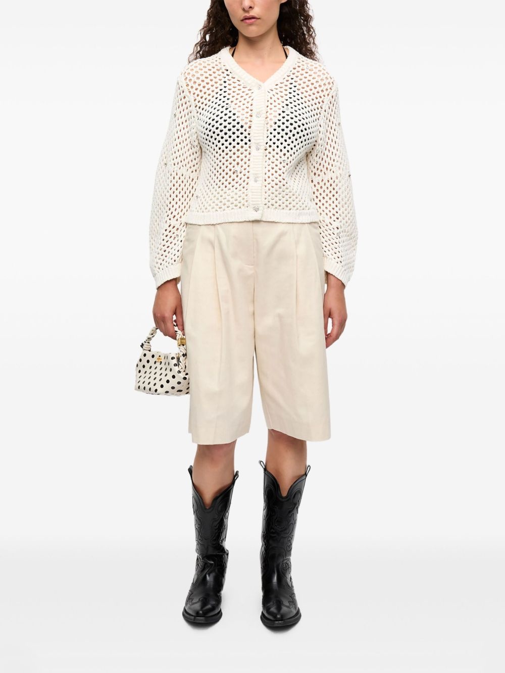 open-knit cardigan - 2