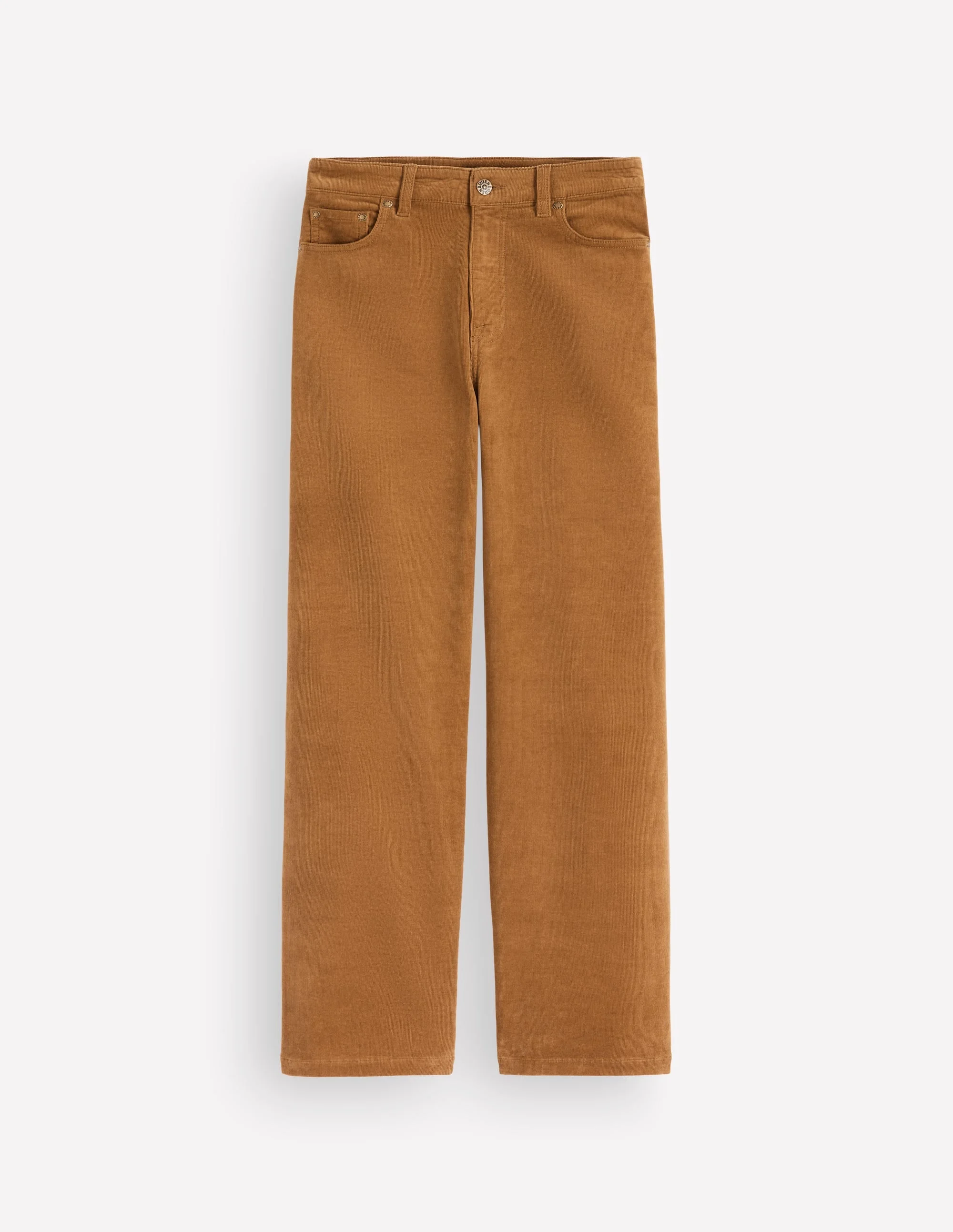 5-Pocket Cord Column Jeans-Rubber - 1