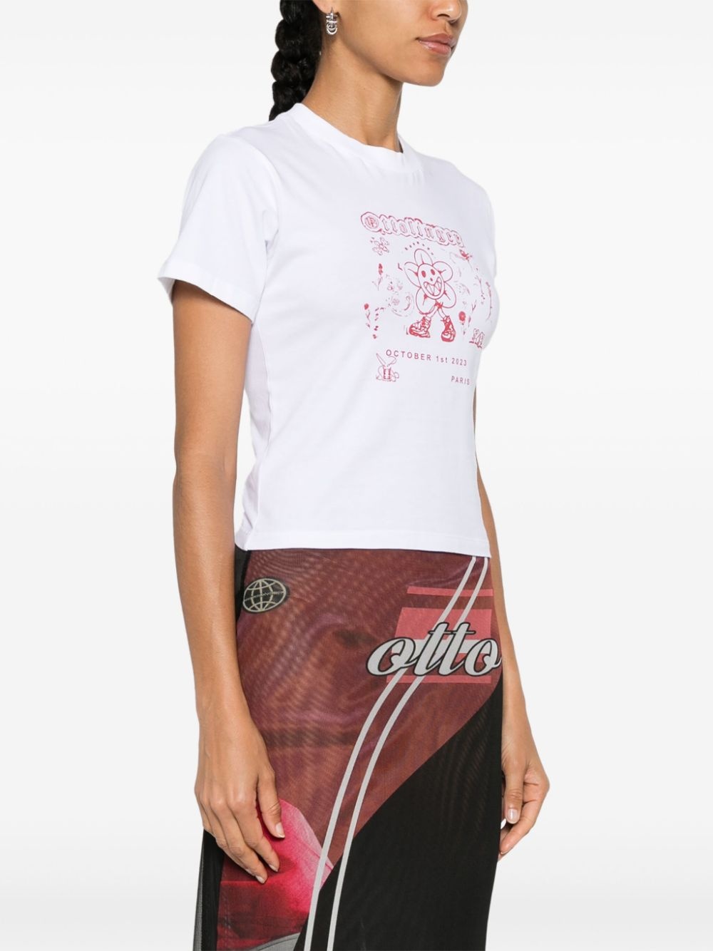 logo-print cotton T-shirt - 3