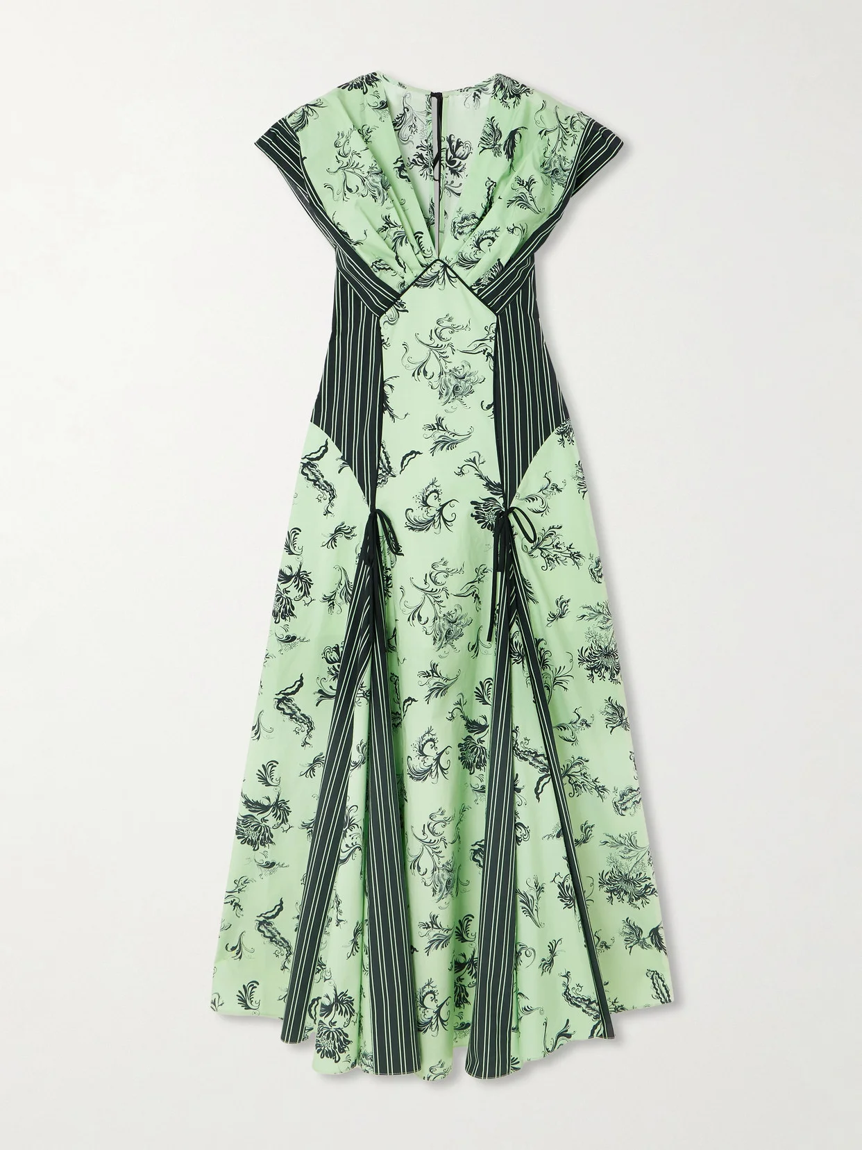 Push Me To The Edge Paneled Printed Cotton-poplin Maxi Dress - 1
