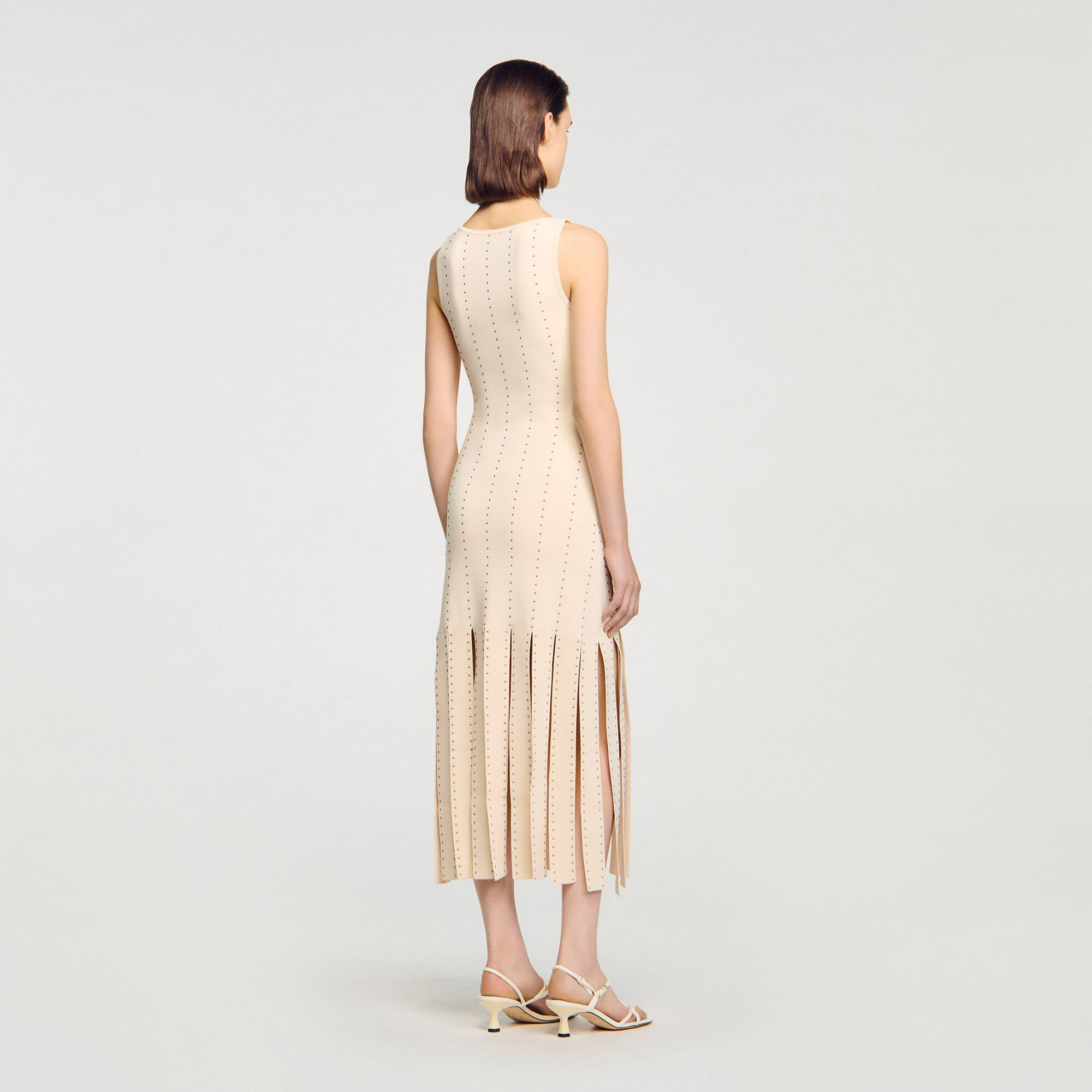 FRINGED KNIT MAXI DRESS - 5
