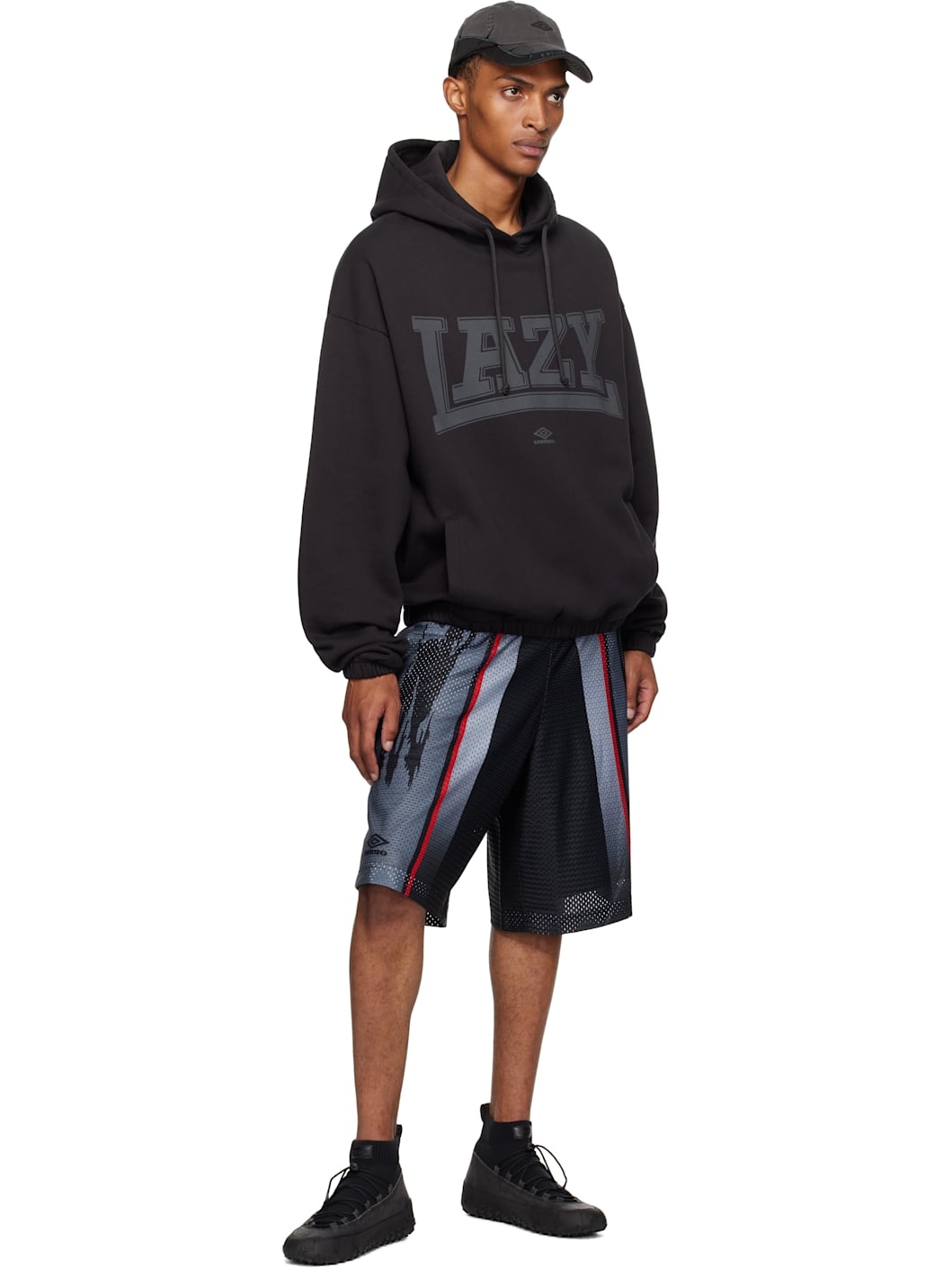 Black 'Lazy' Mask Hoodie - 5