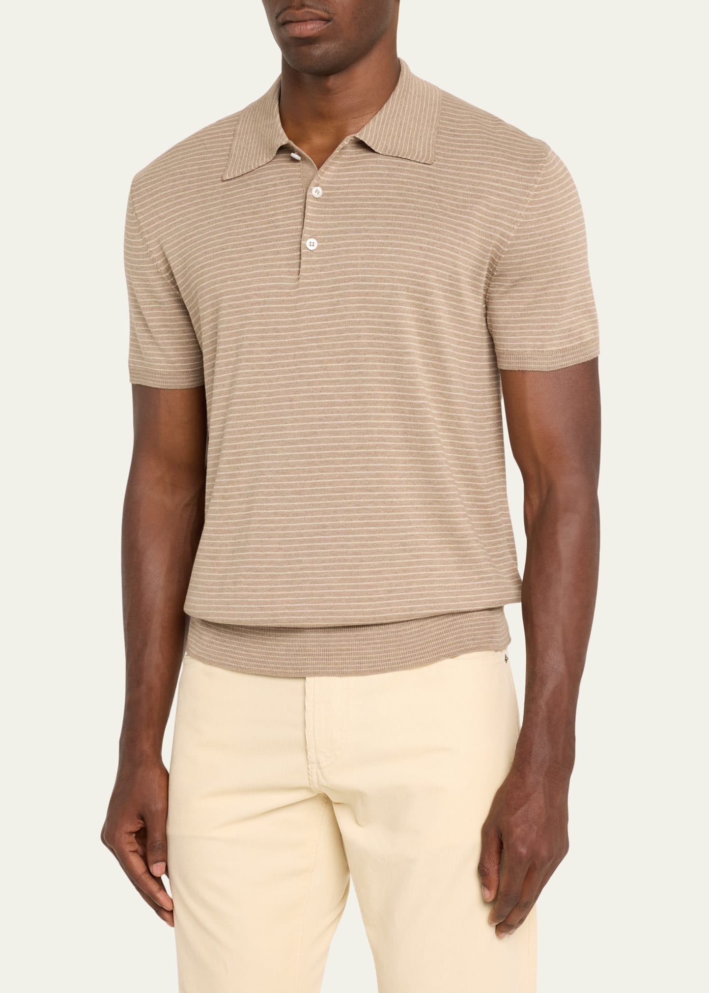 Men's Striped Polo Shirt - 4