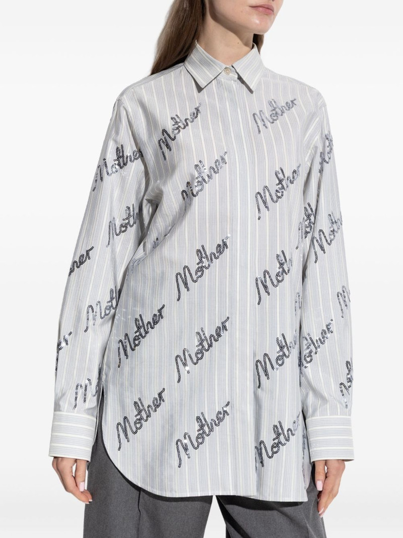 sequin-embellished striped shirt 3