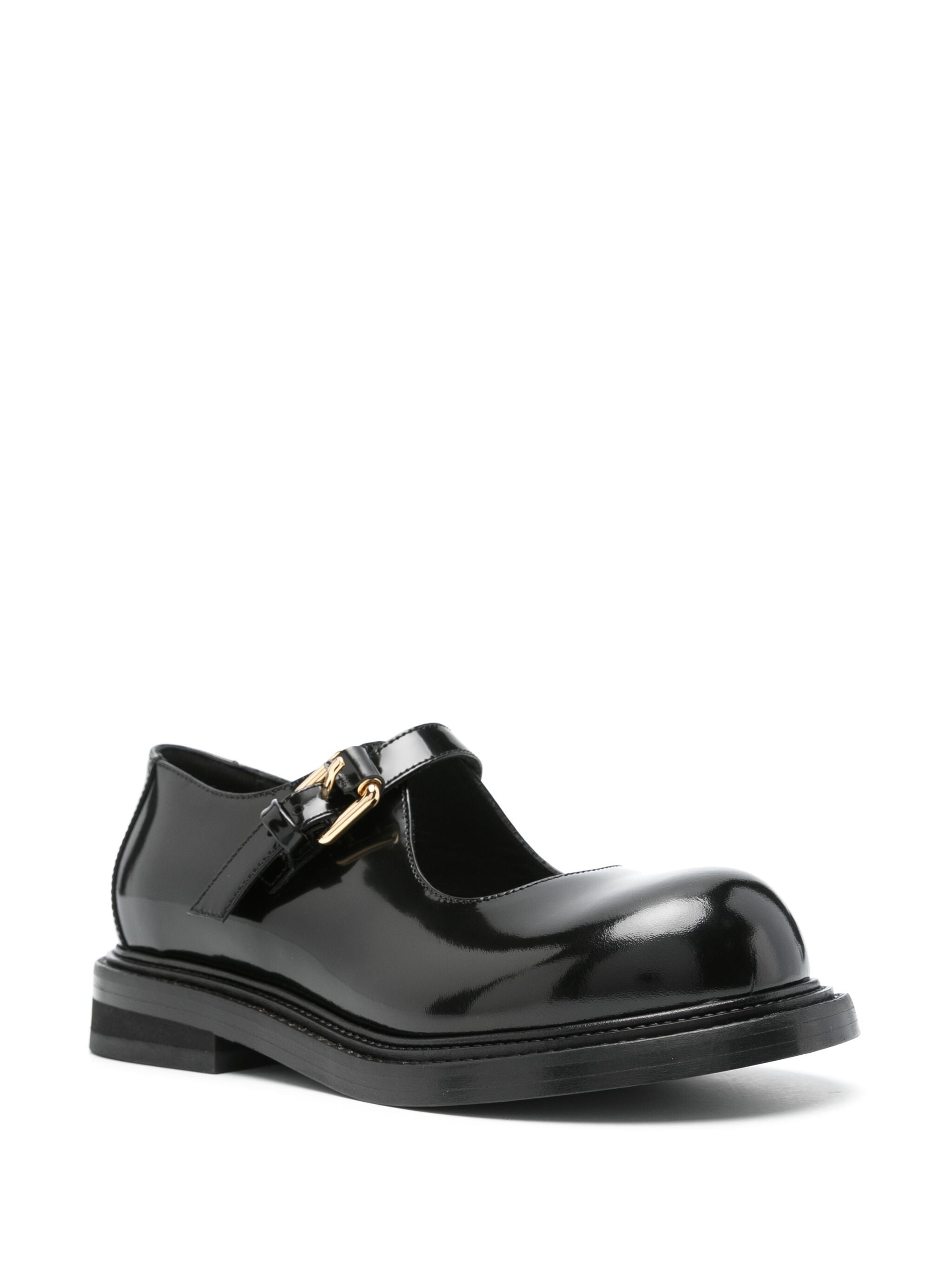 Leather Mary Jane Flats - 4