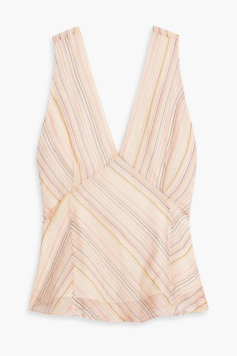 Alix striped linen and silk-blend top - 1