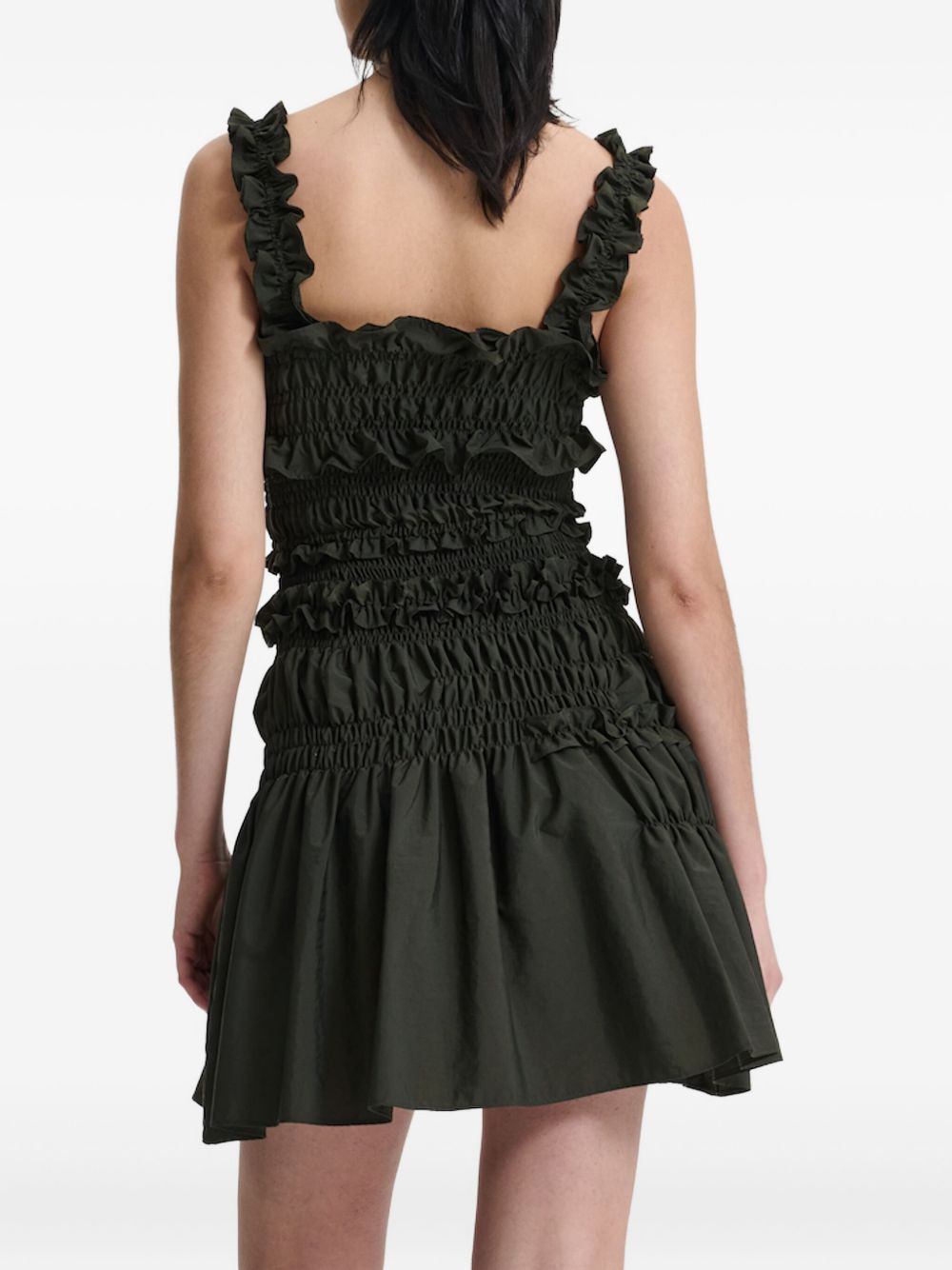 smocked ruffled dress - 3