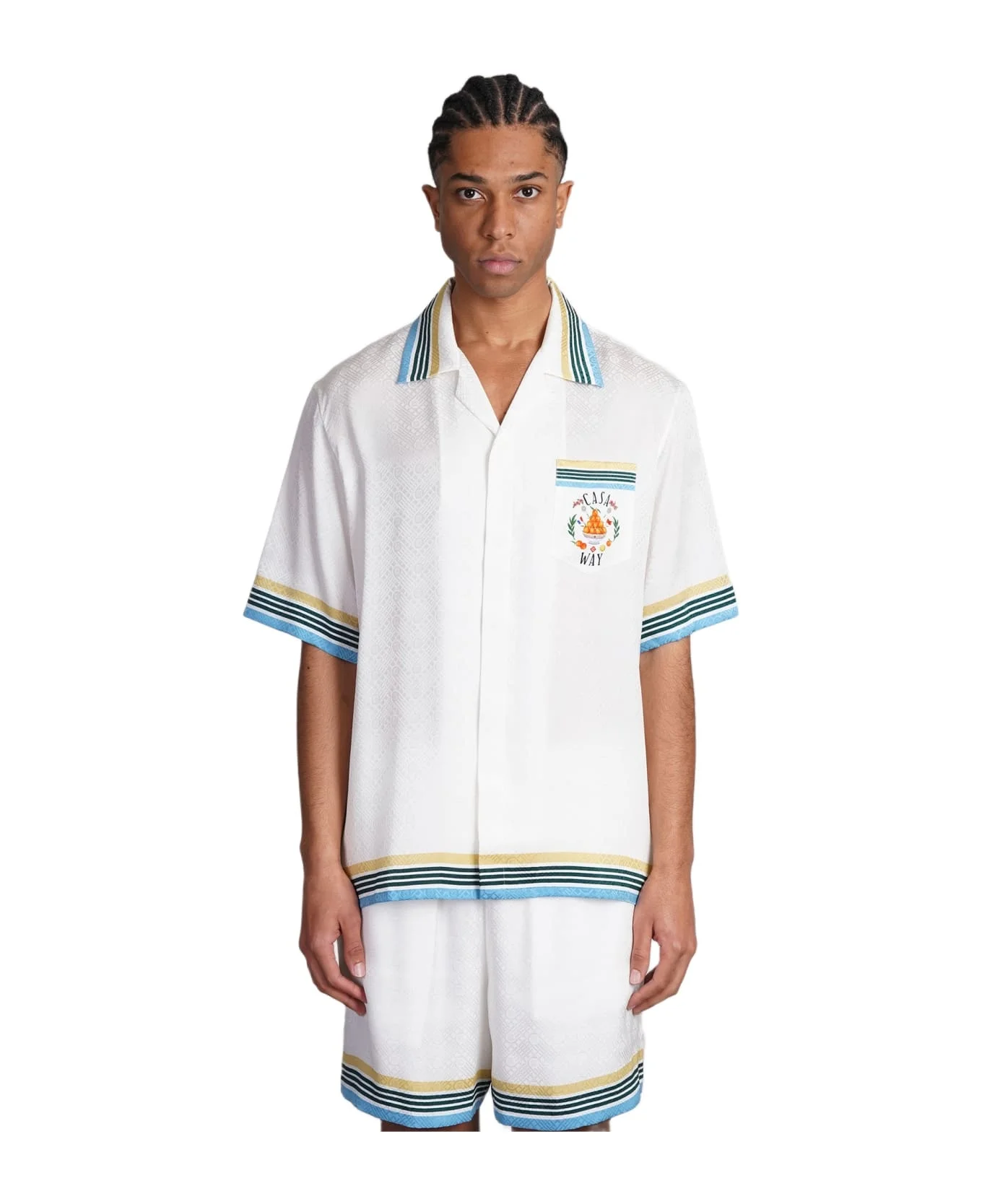 Shirt In White Silk - 1