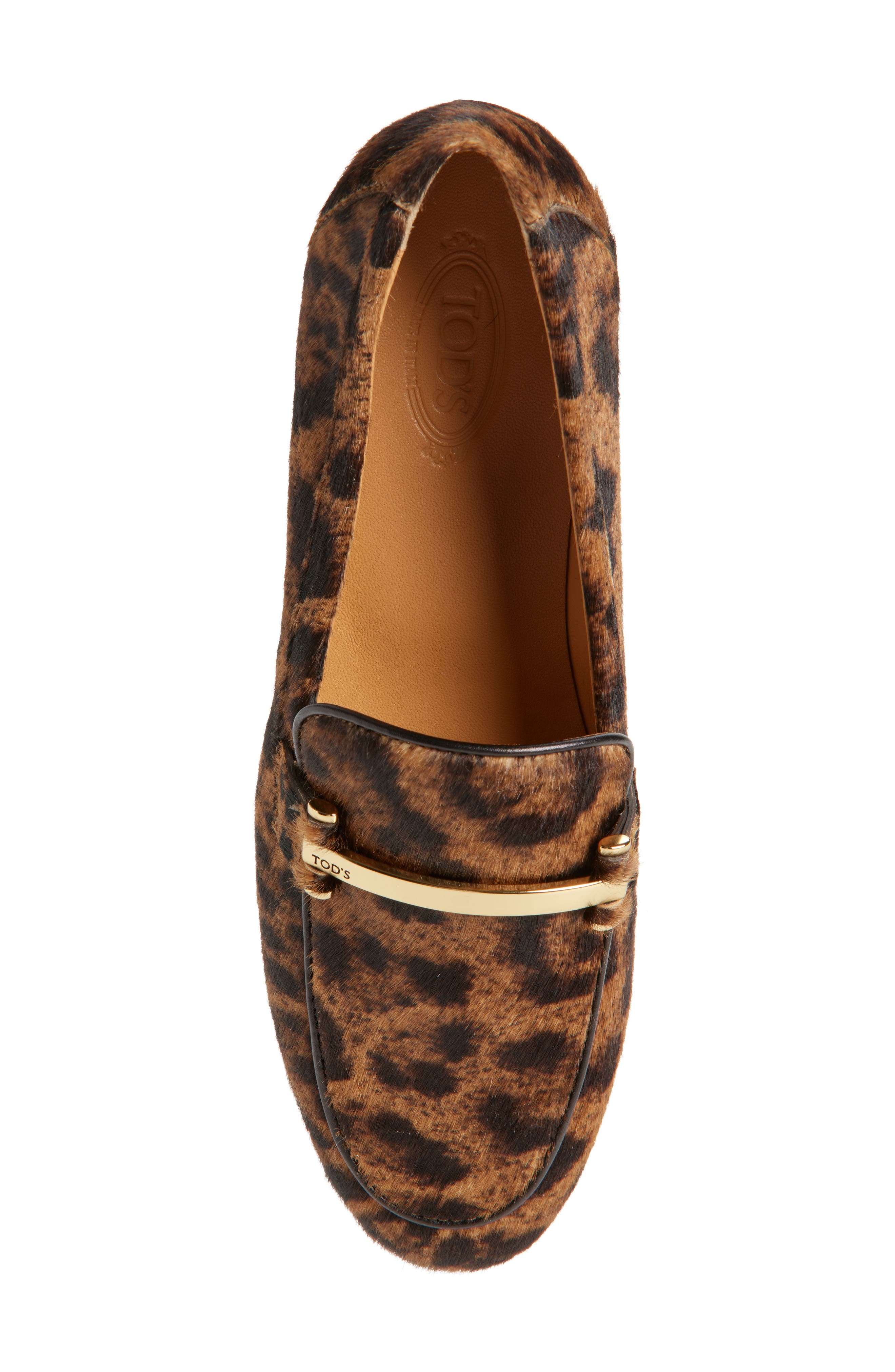 Tod's Barretta Genuine Calf Hair Loafer in Cammello Chiaro/Nero at Nordstrom - 5