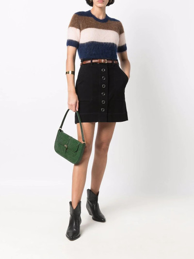 Maison Kitsuné A-line denim mini skirt outlook