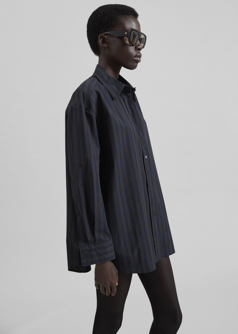 Toulon Shirt - Navy/Black Stripe 3