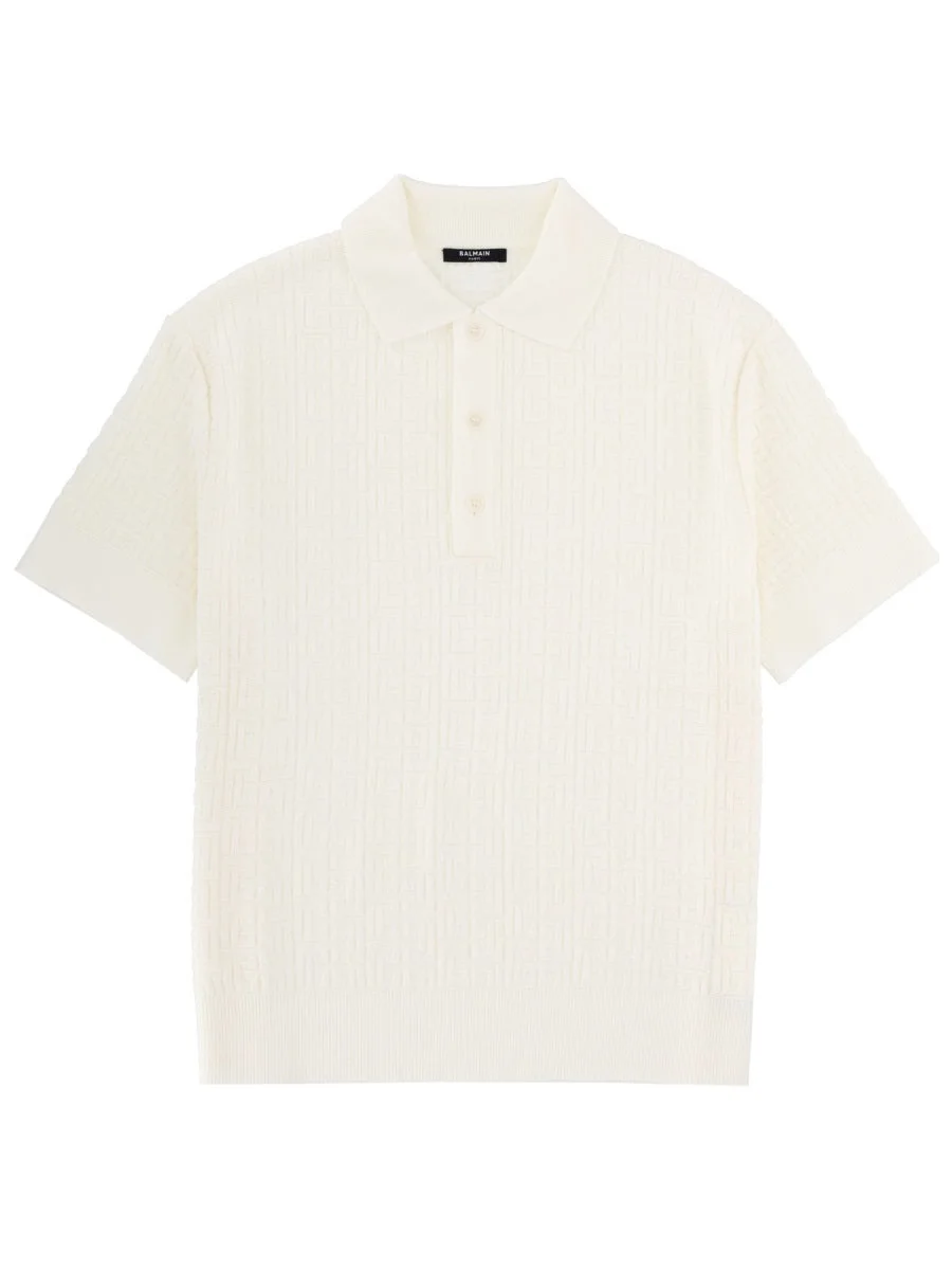 Balmain Men Merino Wool Polo Shirt - 1