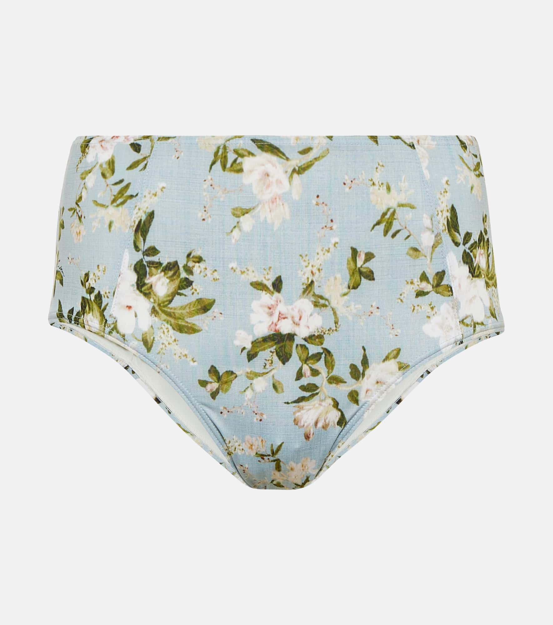 Floral high-rise bikini bottoms - 1