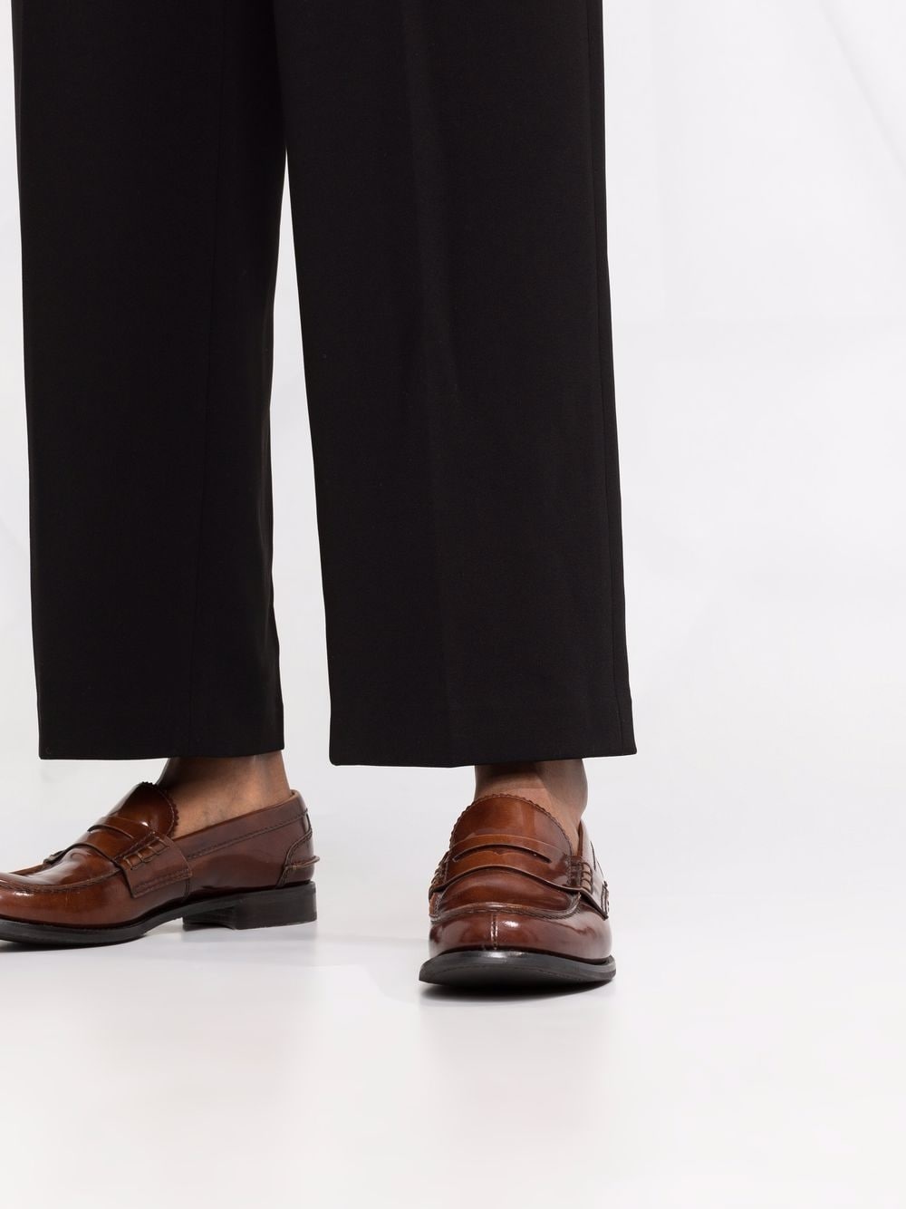 straight-leg high-waisted trousers - 3