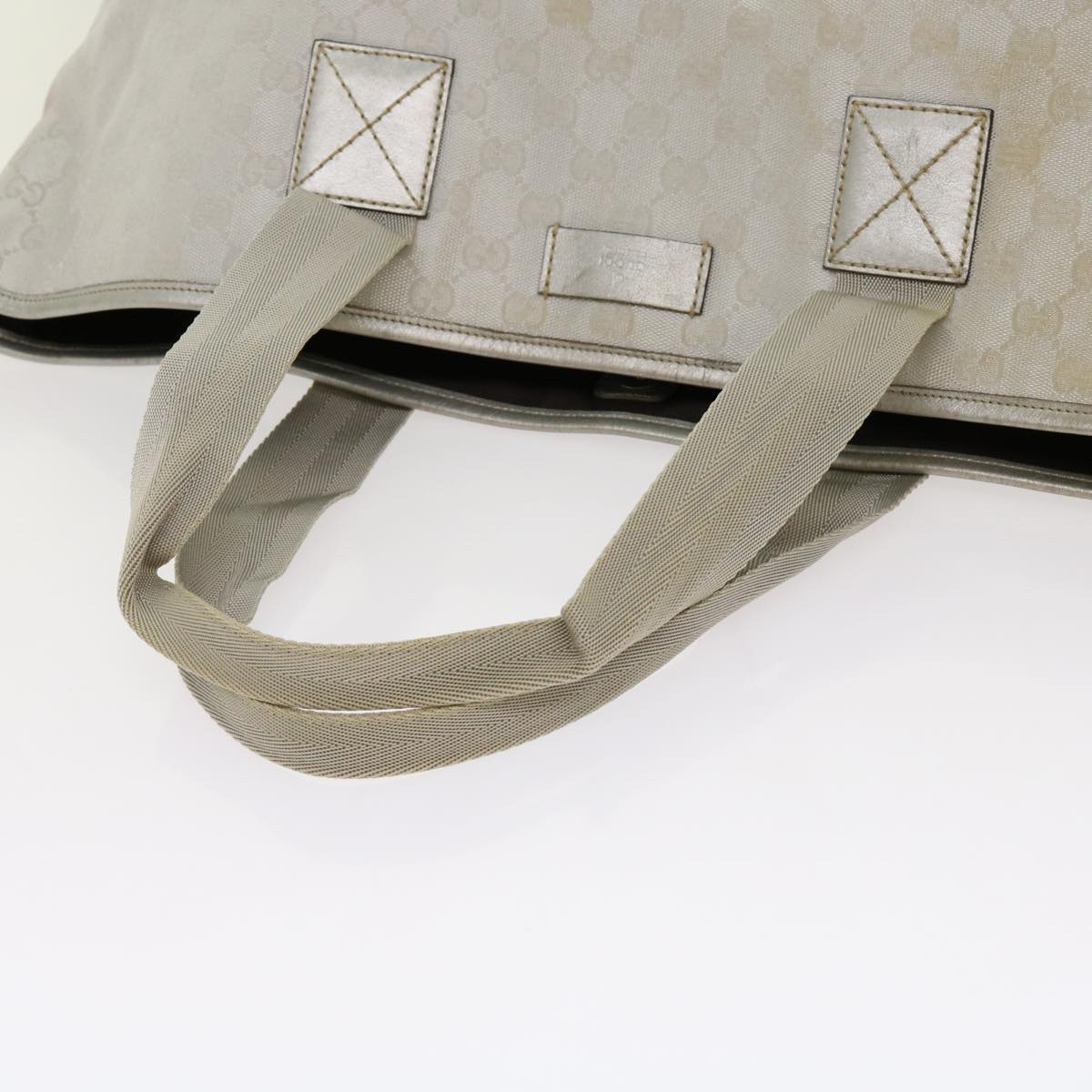 GUCCI GG Canvas Tote Bag Outlet Silver - 7