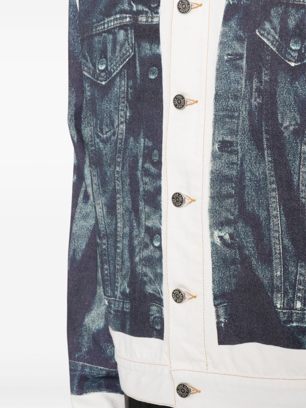 trompe l'oeil-print cotton jacket - 11
