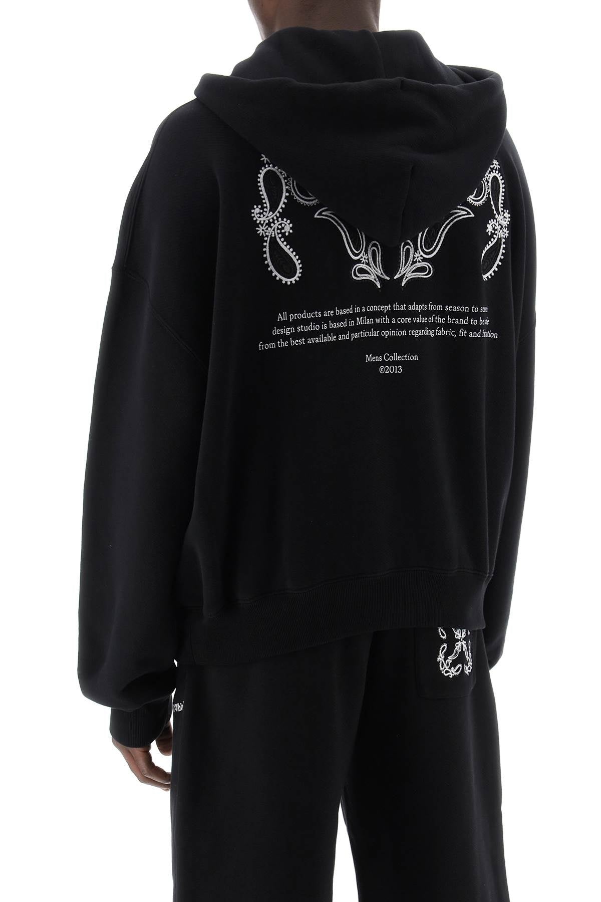 Off-White Hooded Sweatshirt With Paisley Men - 3