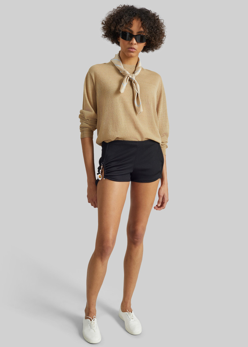 Christopher Esber Droplet Crystal Track Shorts - Black 1