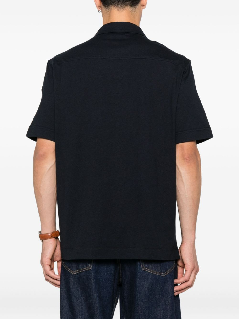 logo-patch polo shirt - 3