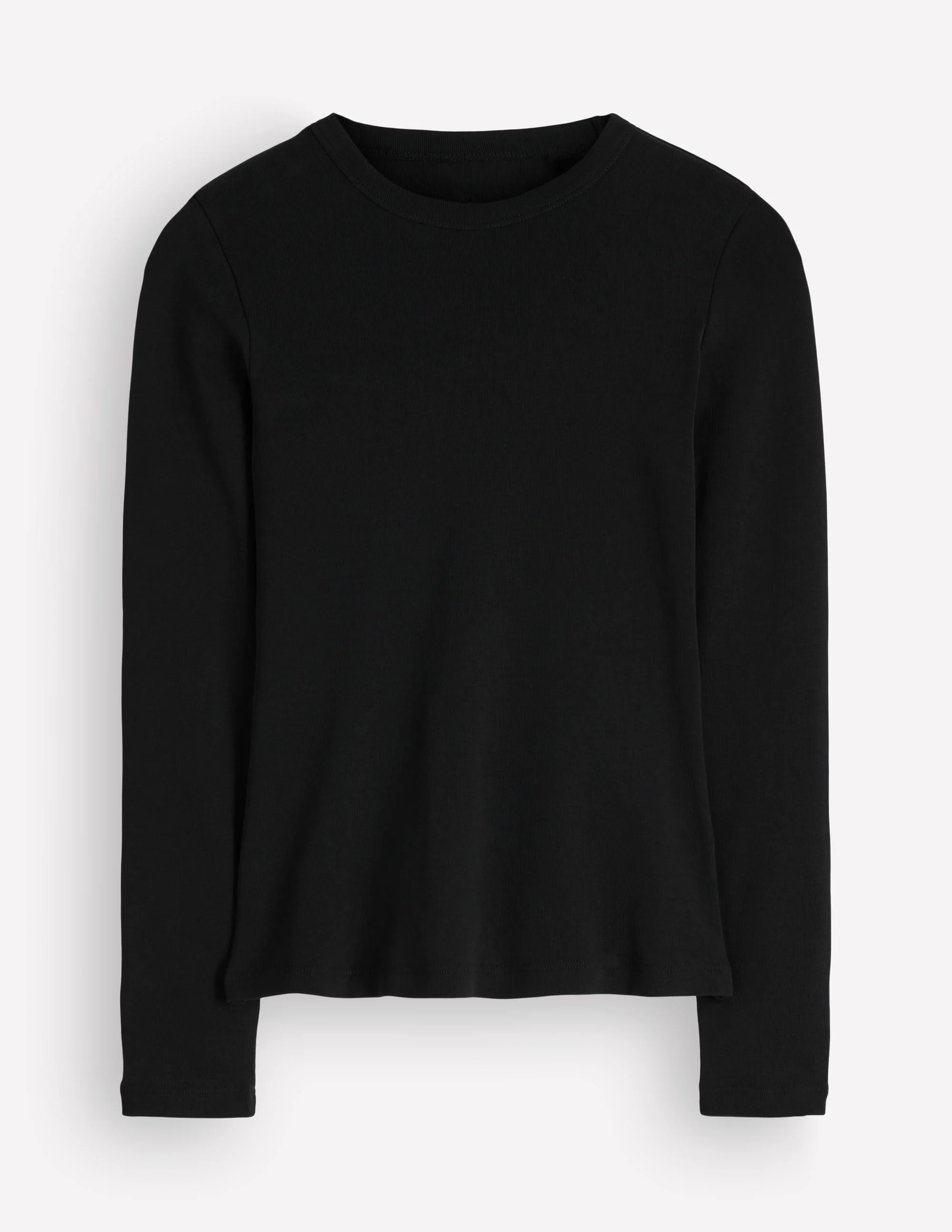 Annie Essential Crew Neck Top-Black - 1