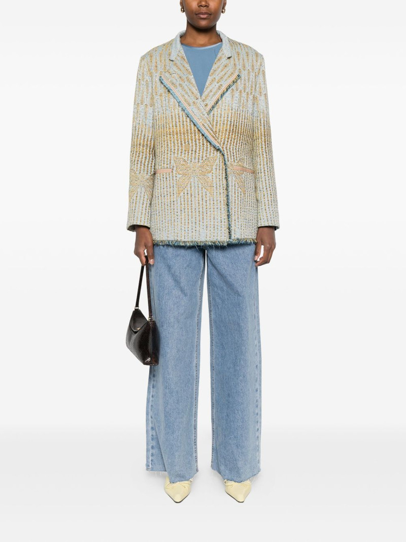 forte_forte fringed-edges blazer outlook