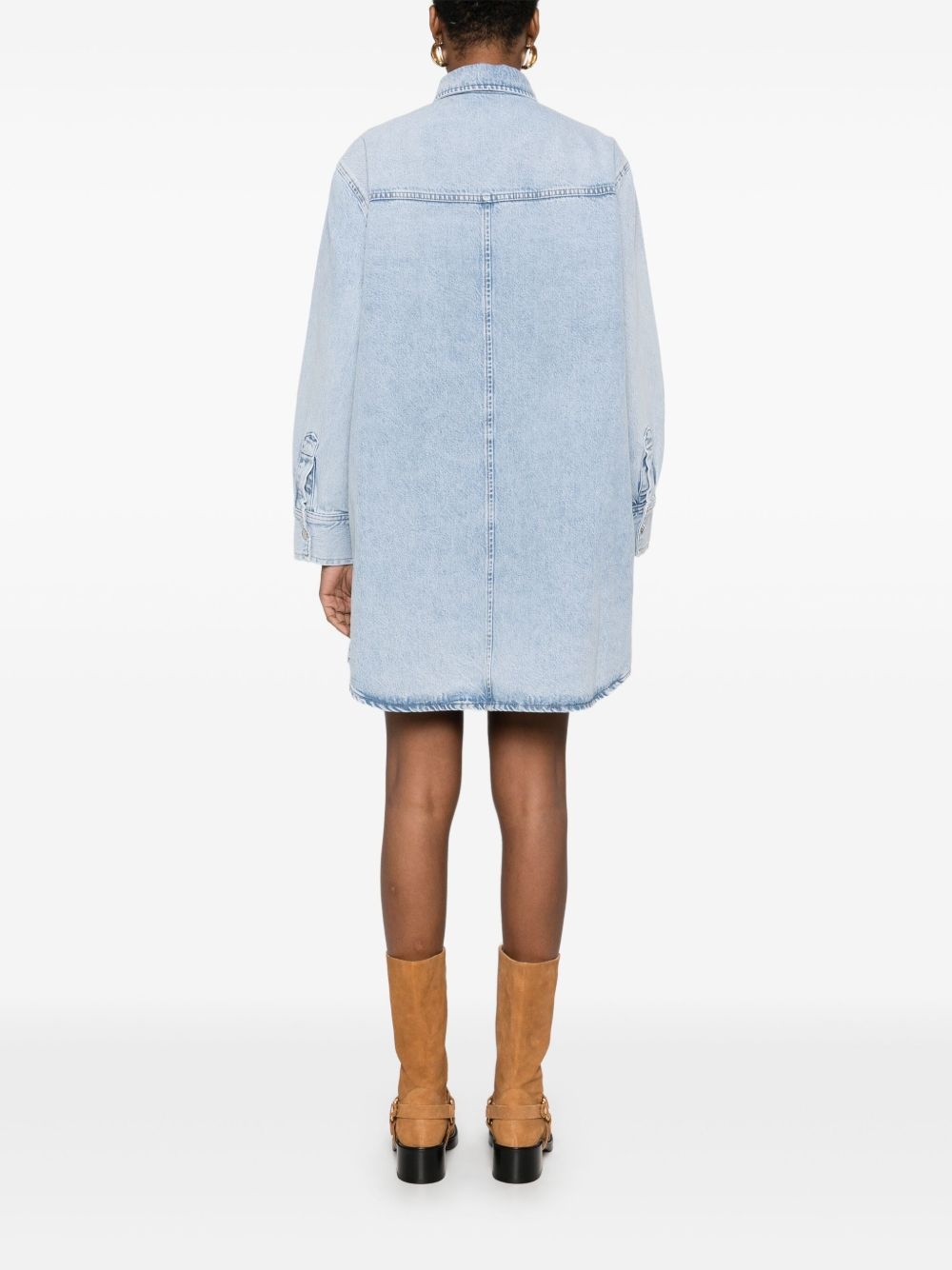denim shirt dress - 4