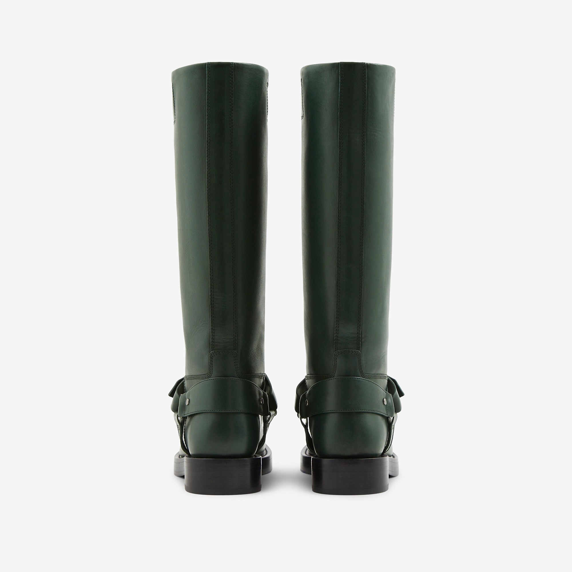 Leather Saddle Tall Boots - 3