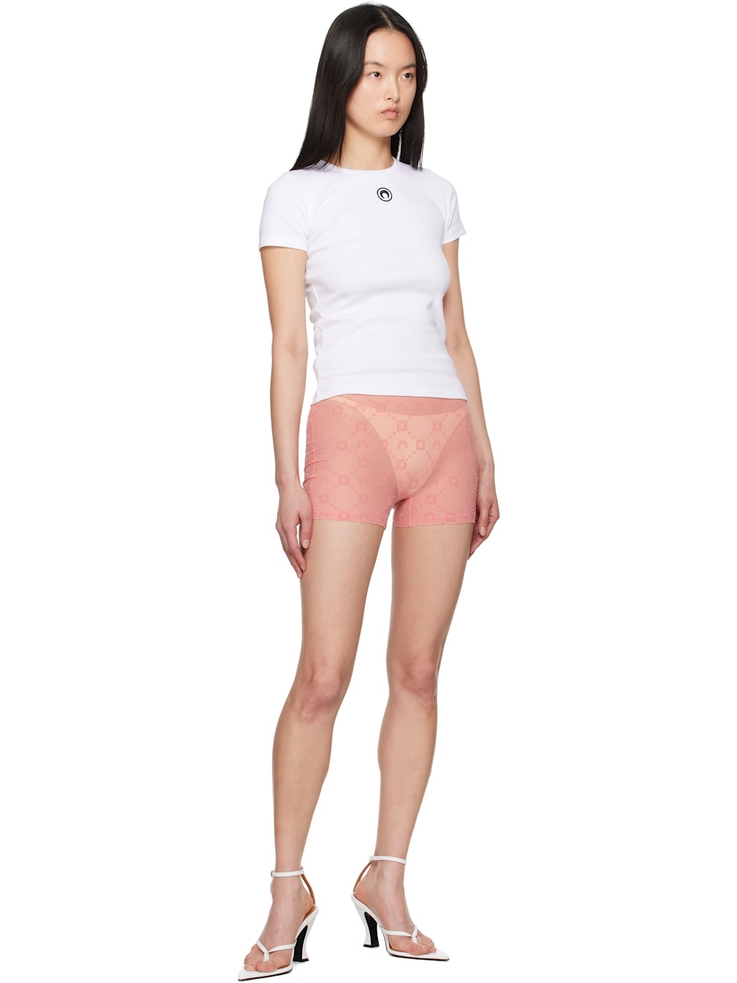 White Moon Logo Jersey Baby Fit T-shirt - 4