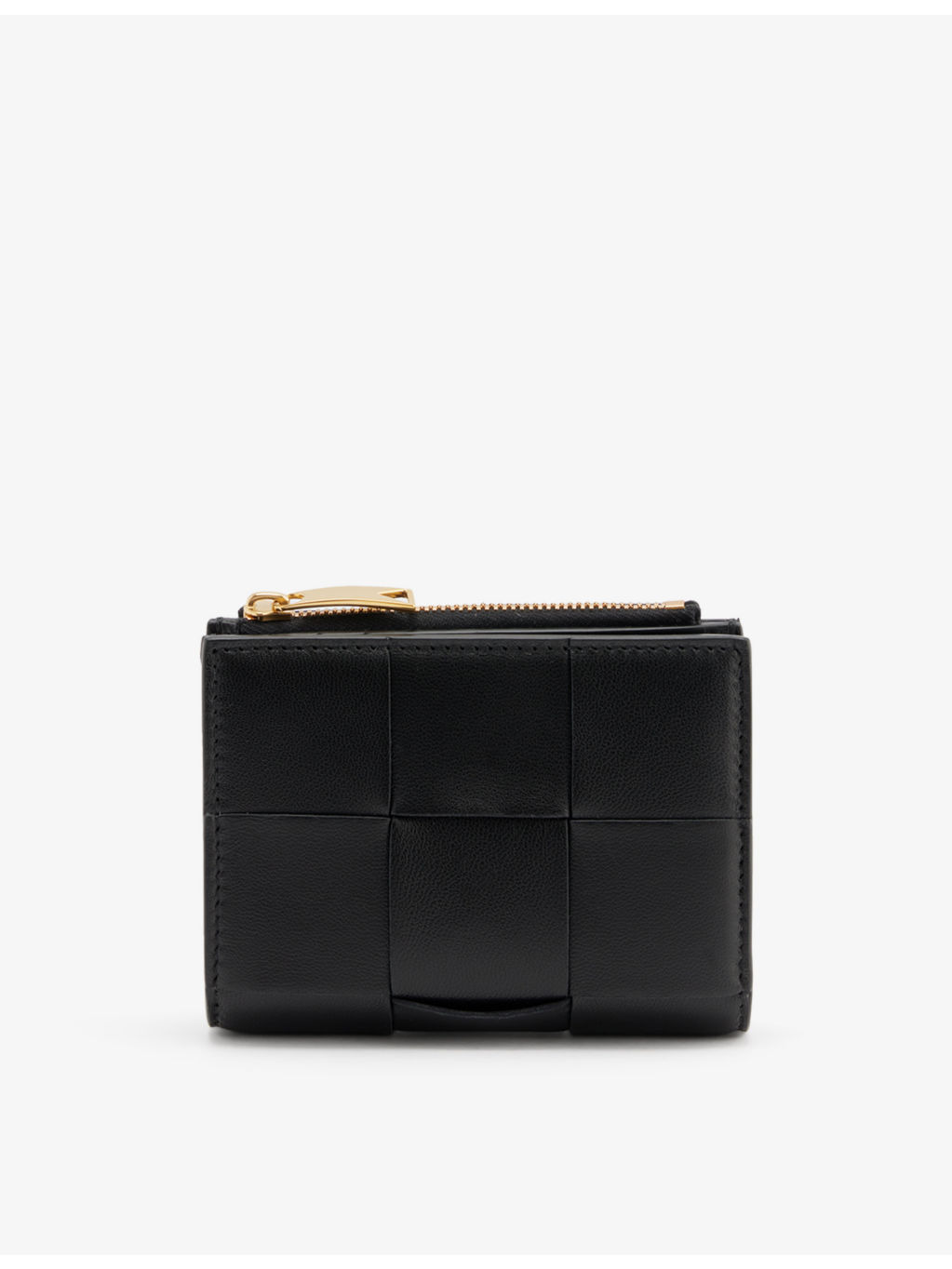 Intrecciato brand-debossed leather wallet - 1