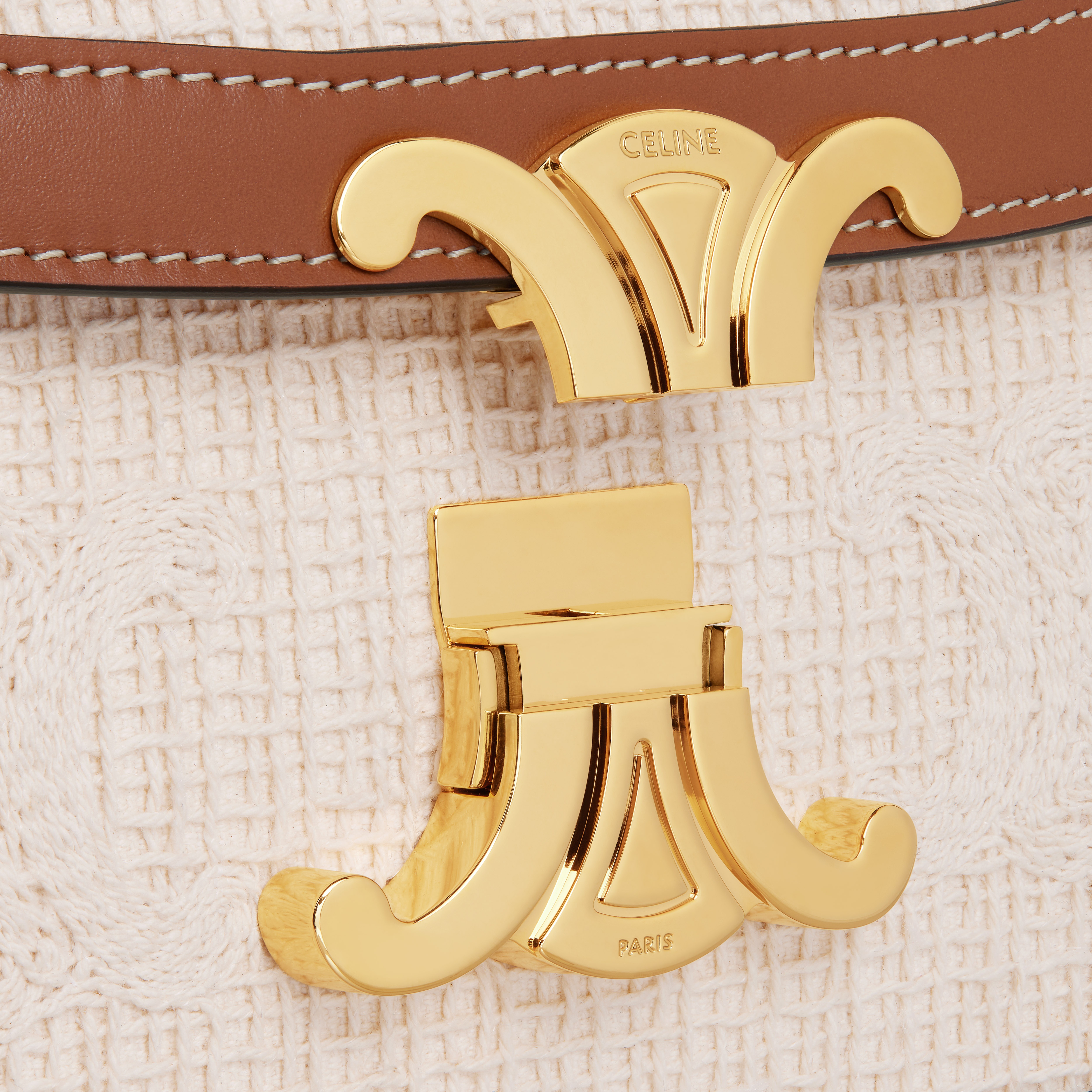 Classique Triomphe Bag in TEXTILE WITH TRIOMPHE CROCHET EMBROIDERY - 5