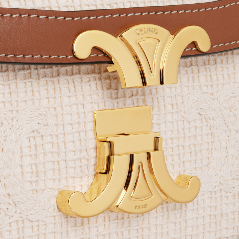 Classique Triomphe Bag in TEXTILE WITH TRIOMPHE CROCHET EMBROIDERY 5